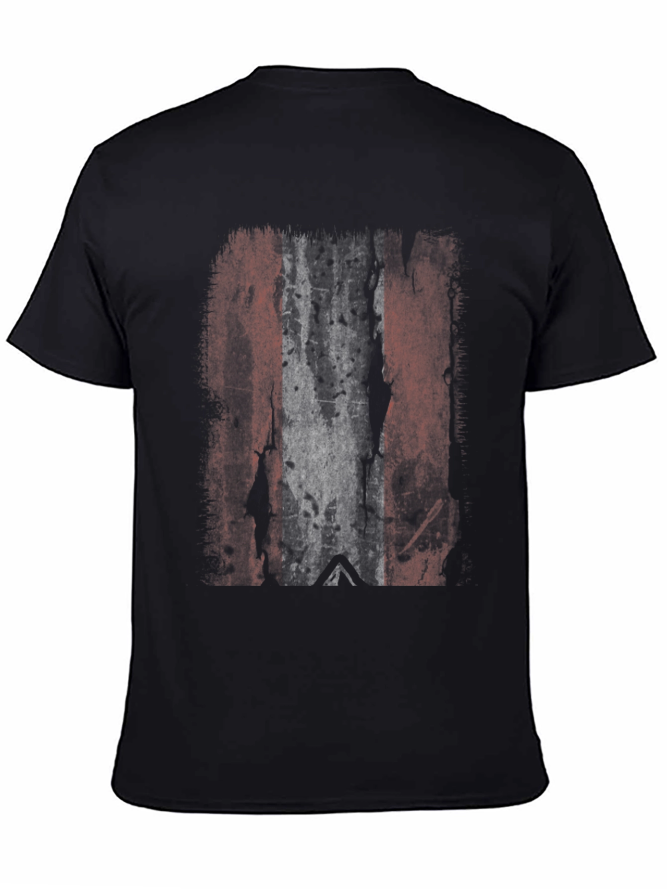 Distressed Flag Graphic Tee - Black