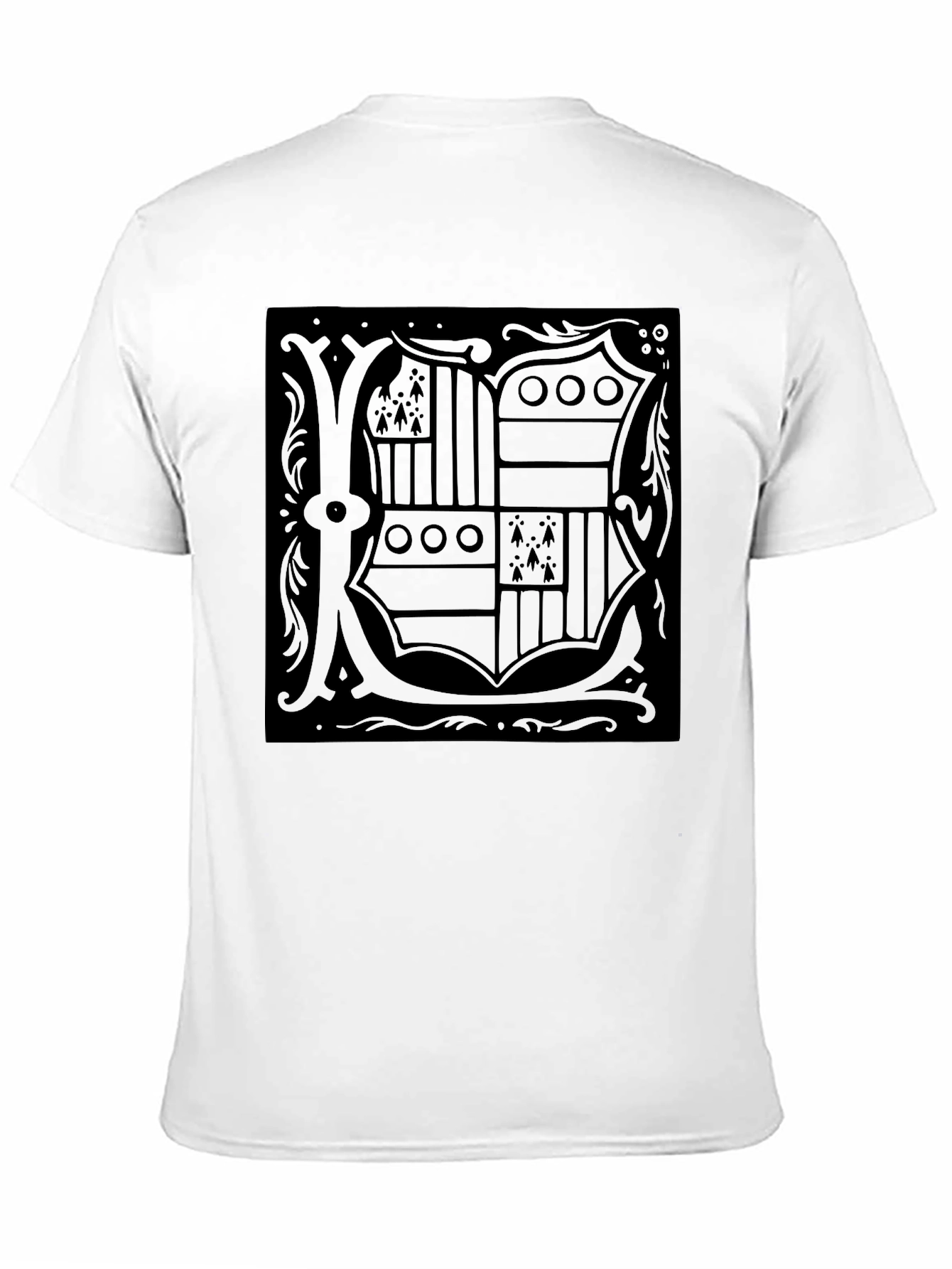 Monochrome Crest Graphic Tee