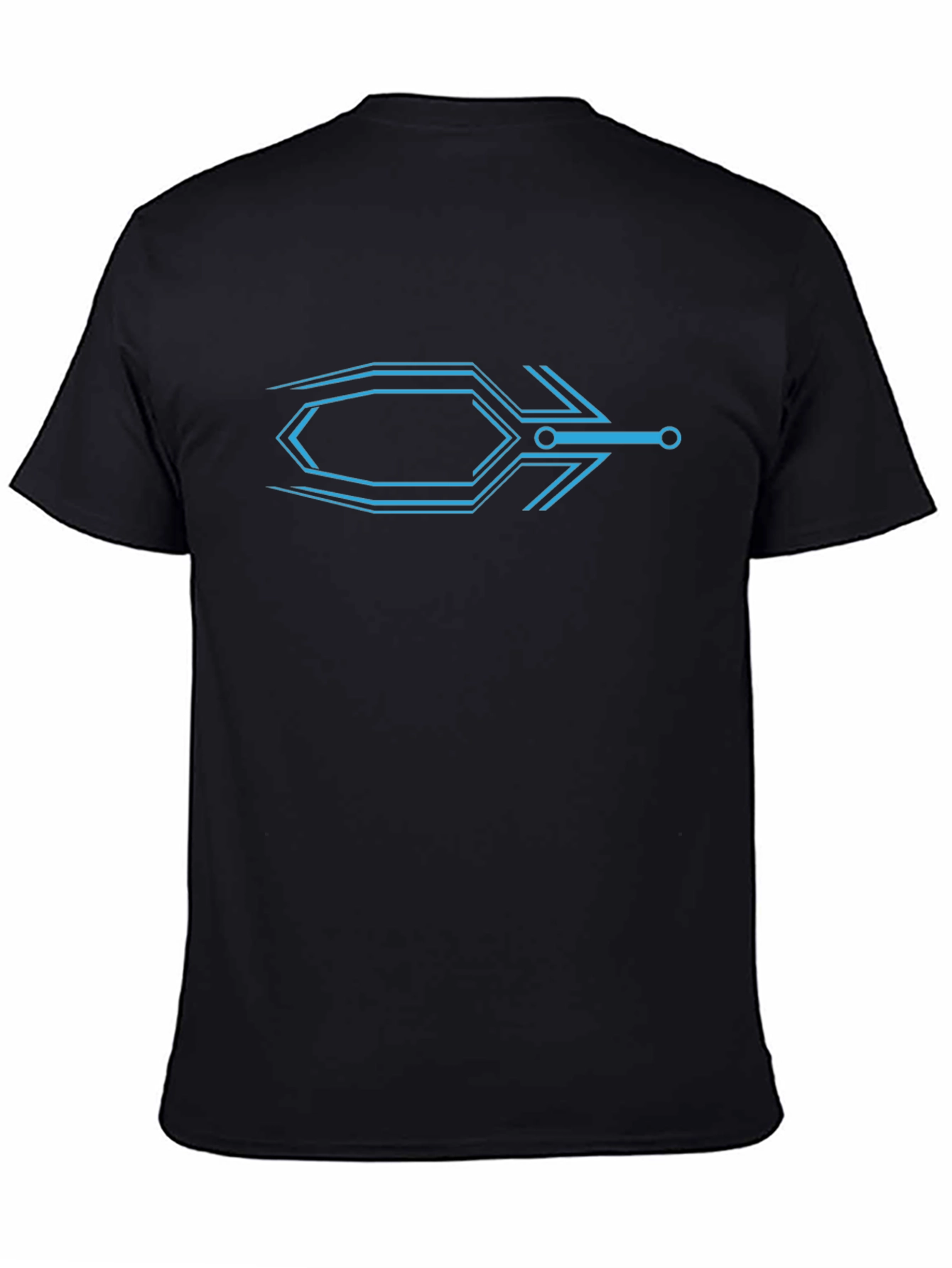 Futuristic Arrow Graphic Black T-Shirt