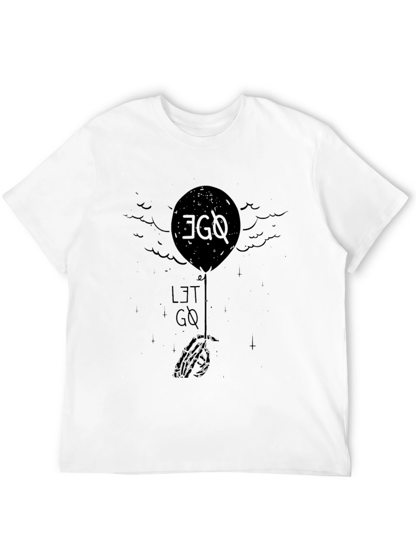 Let Go Graphic Tee - Black Cotton Blend T-Shirt
