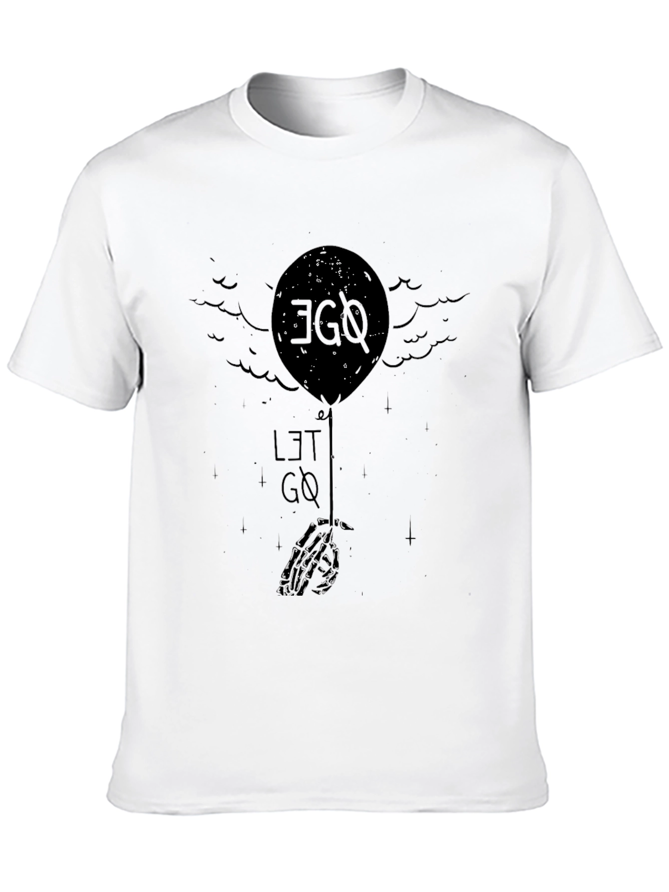 Let Go Graphic Tee - Black Cotton Blend T-Shirt
