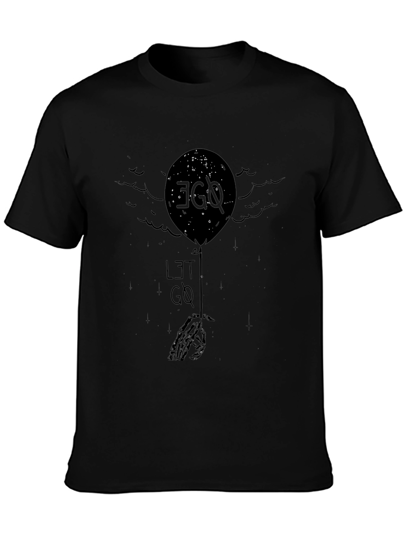 Let Go Graphic Tee - Black Cotton Blend T-Shirt