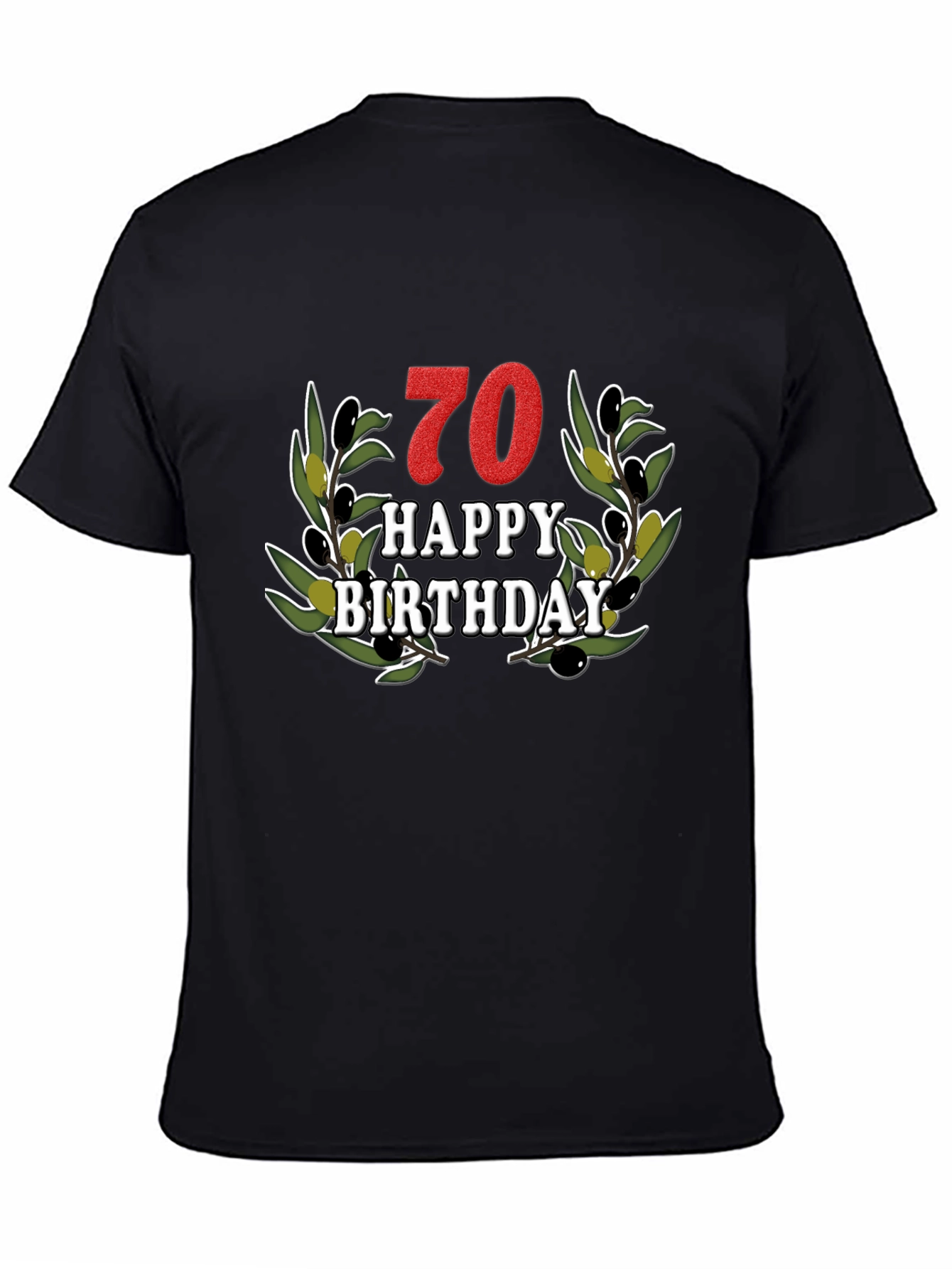 70th Birthday Olive Branch T-Shirt