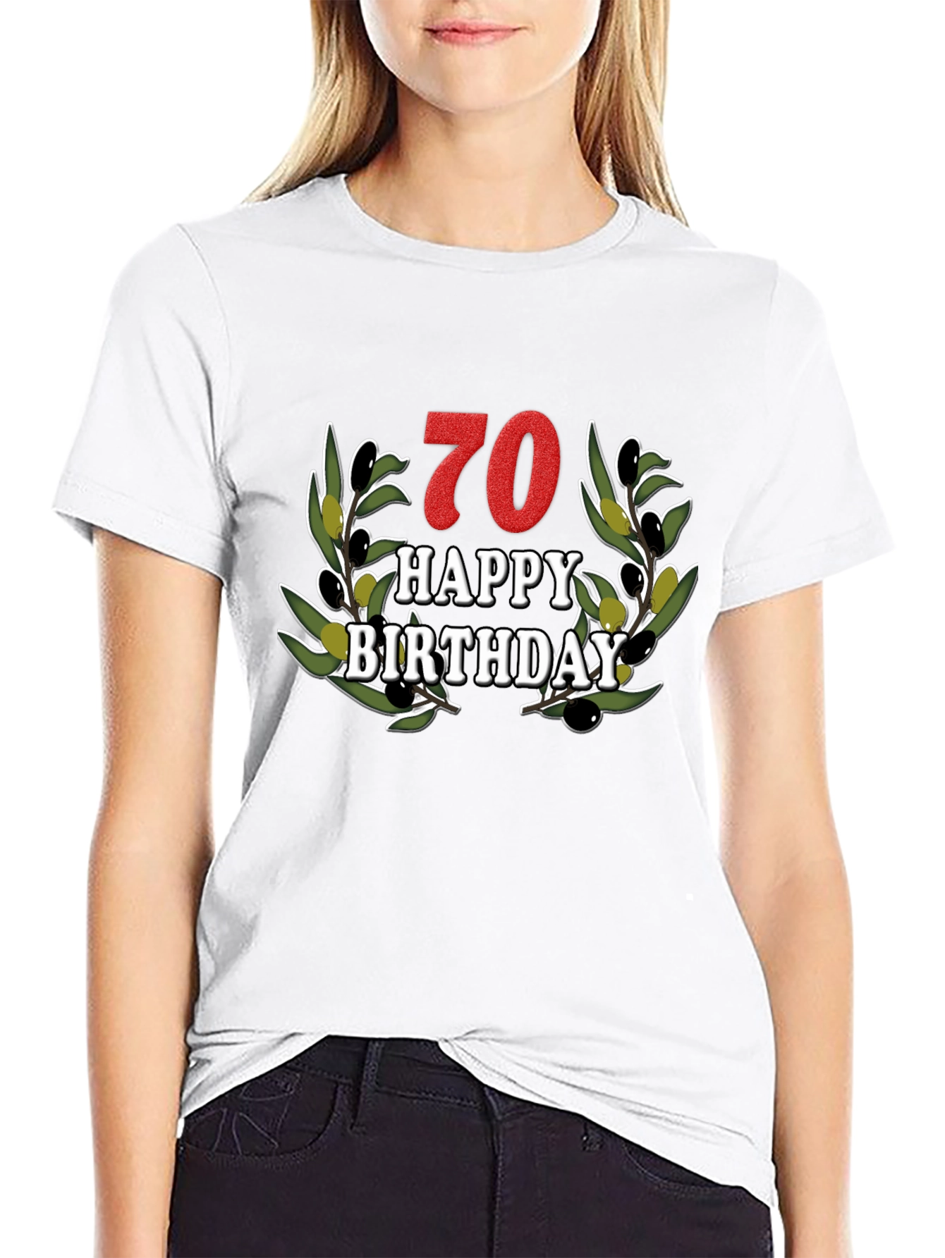 70th Birthday Olive Branch T-Shirt