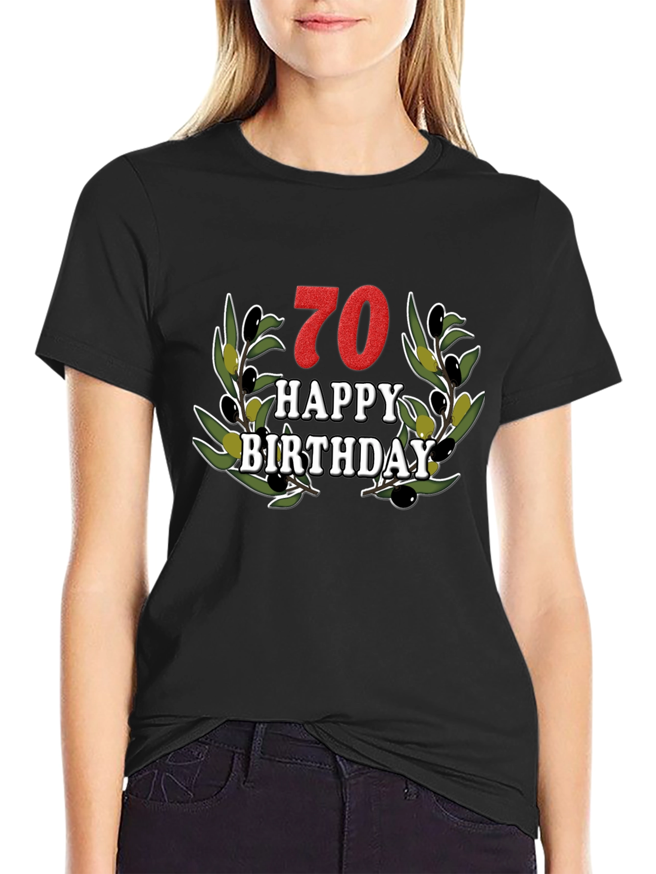 70th Birthday Olive Branch T-Shirt