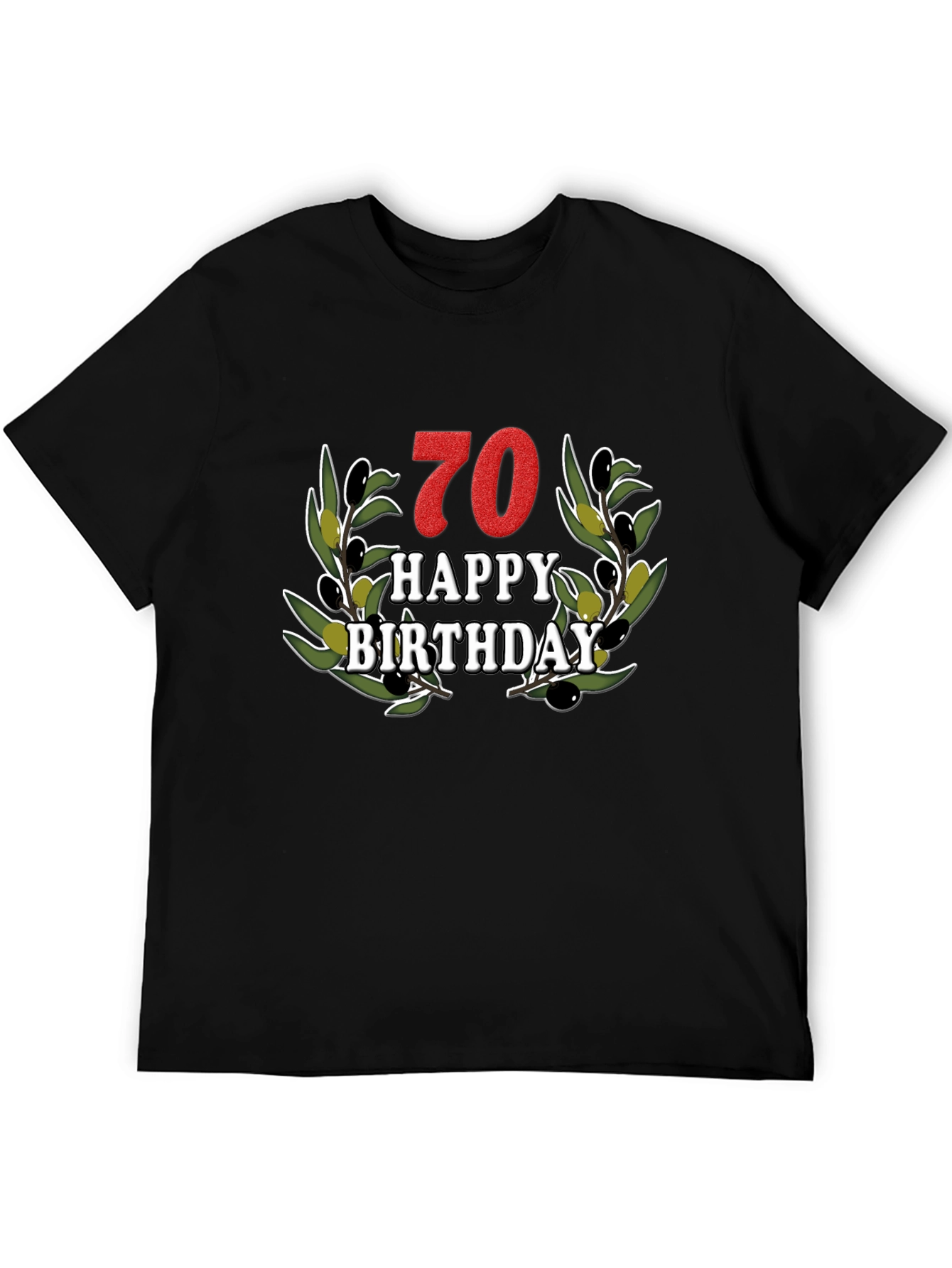 70th Birthday Olive Branch T-Shirt