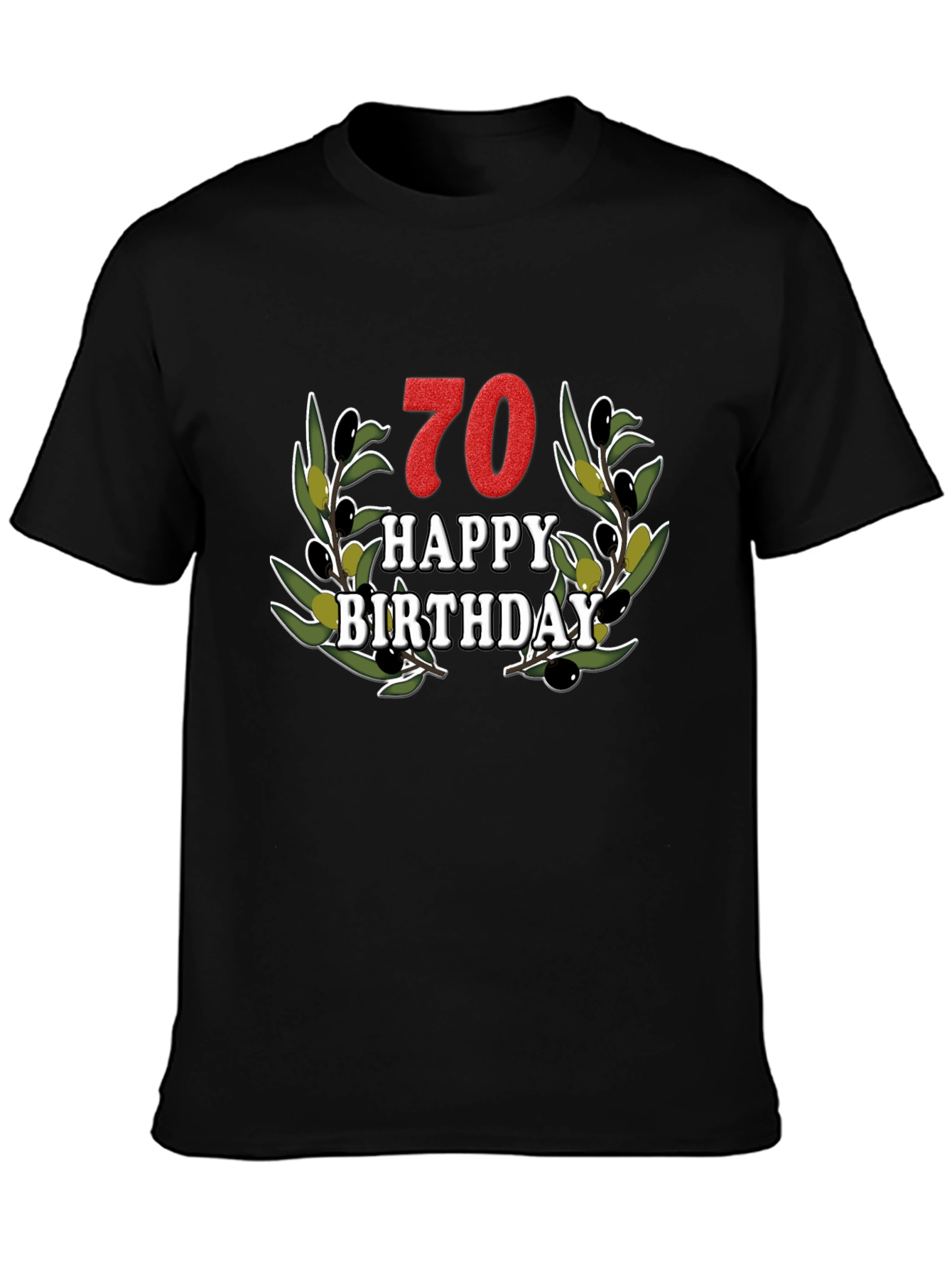 70th Birthday Olive Branch T-Shirt