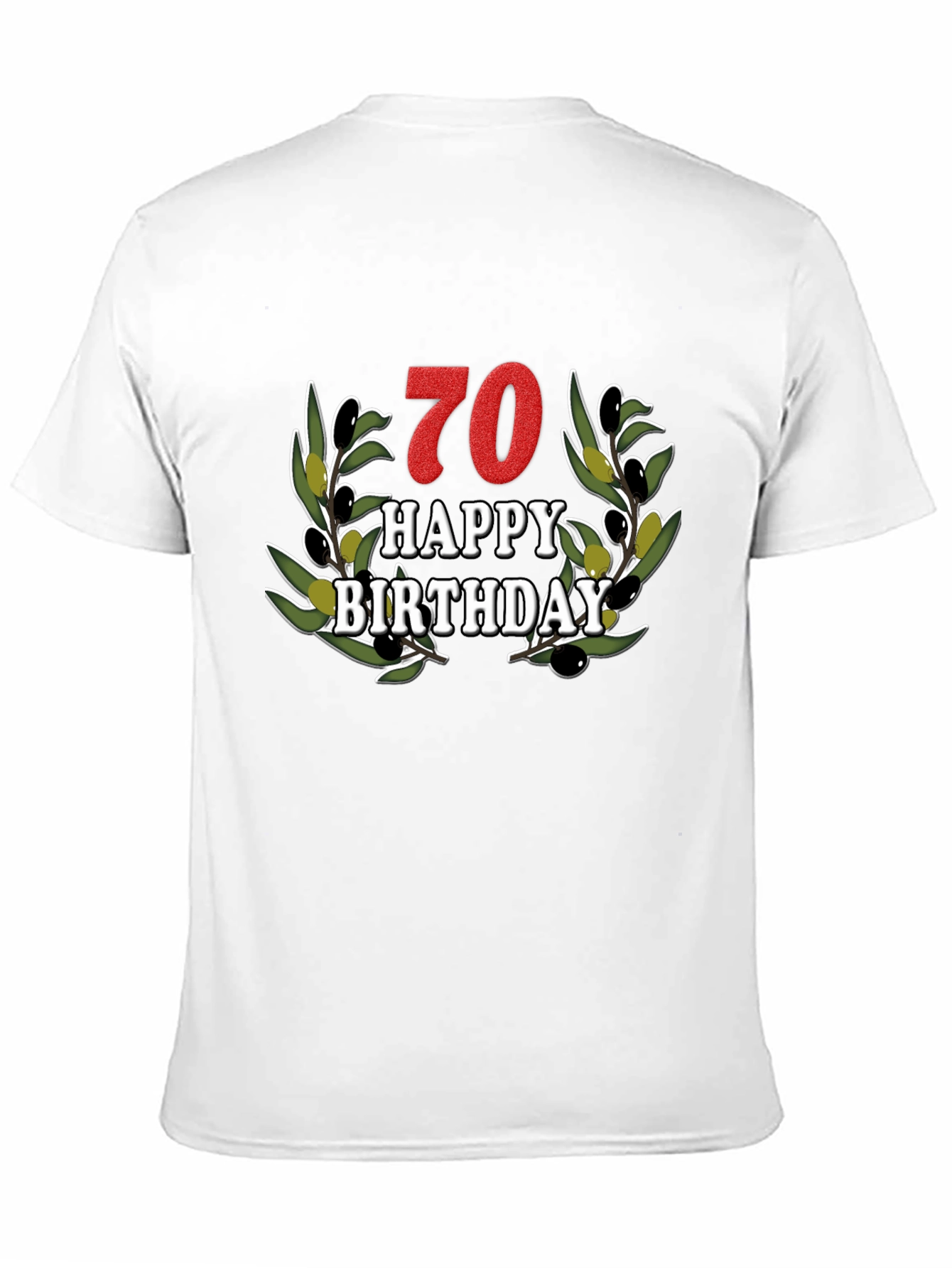 70th Birthday Olive Branch T-Shirt