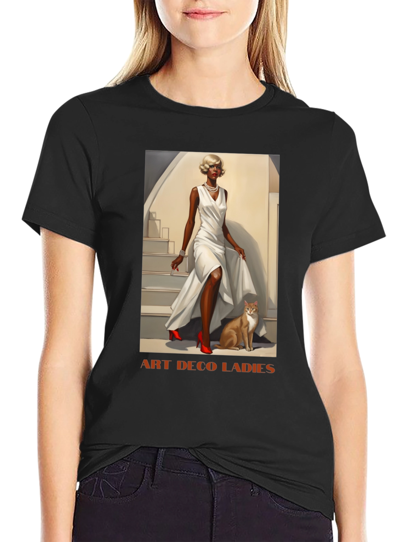 Art Deco Ladies Graphic T-Shirt