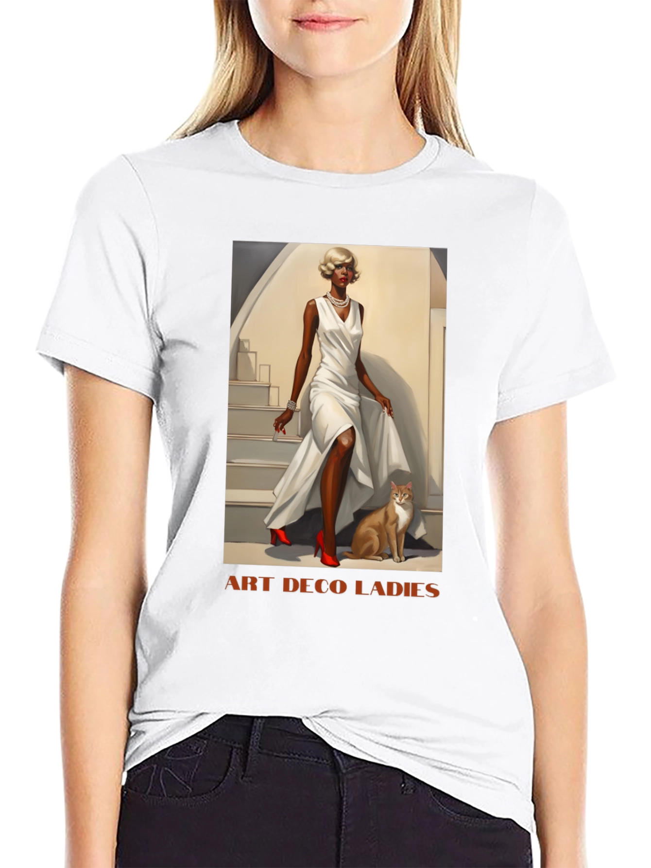 Art Deco Ladies Graphic T-Shirt