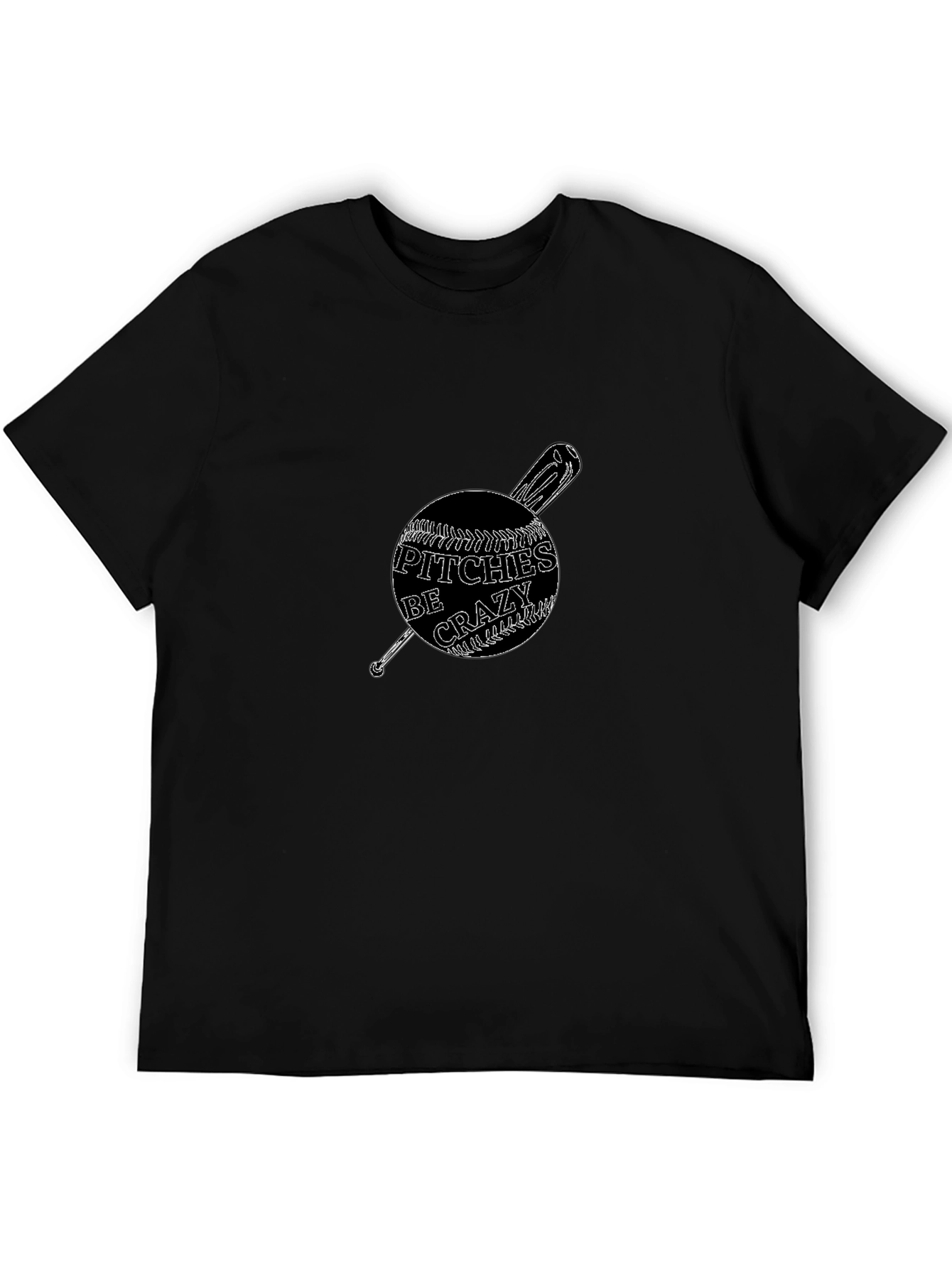 Crazy Pitches Baseball Graphic T-Shirt
