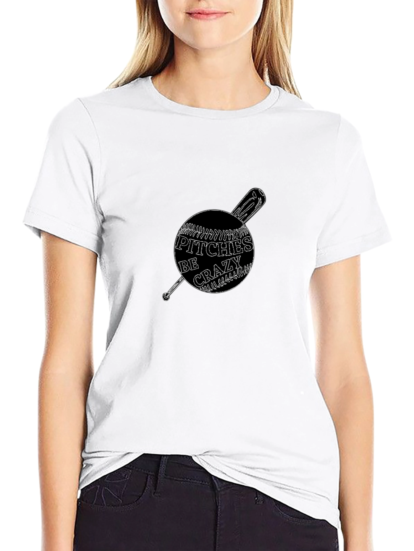 Crazy Pitches Baseball Graphic T-Shirt