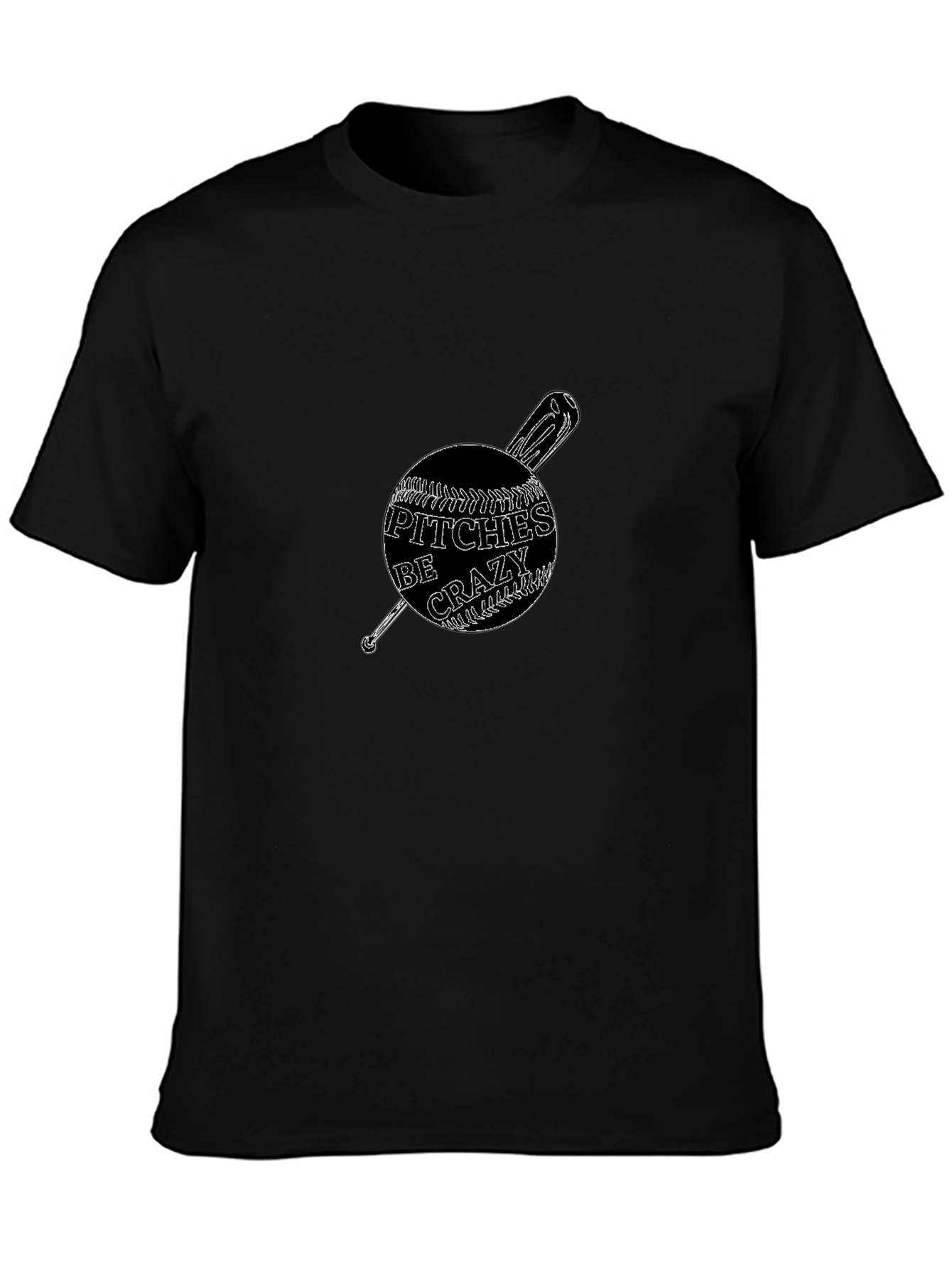 Crazy Pitches Baseball Graphic T-Shirt