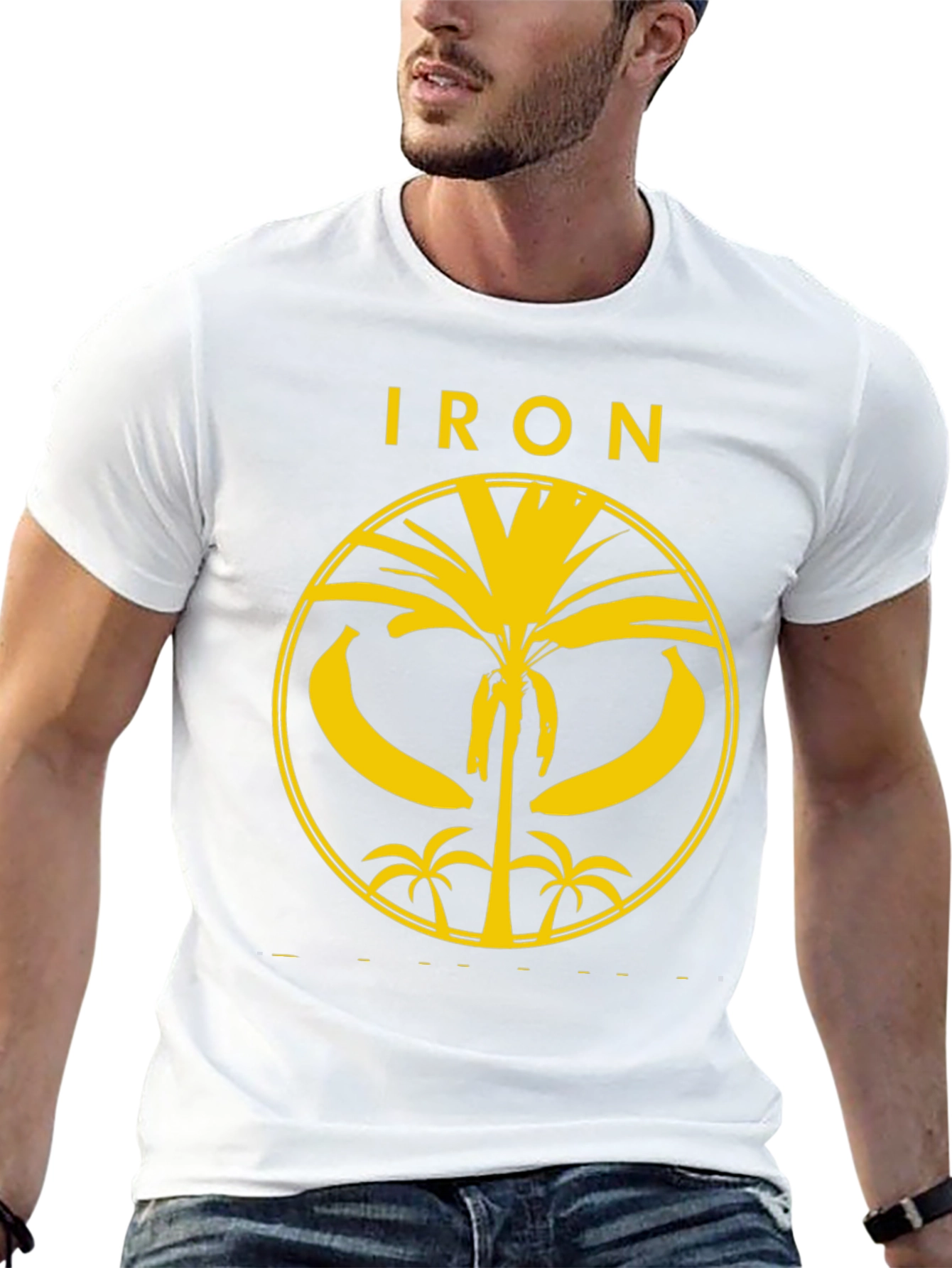 Iron Banana T-Shirt - Yellow Graphic Print