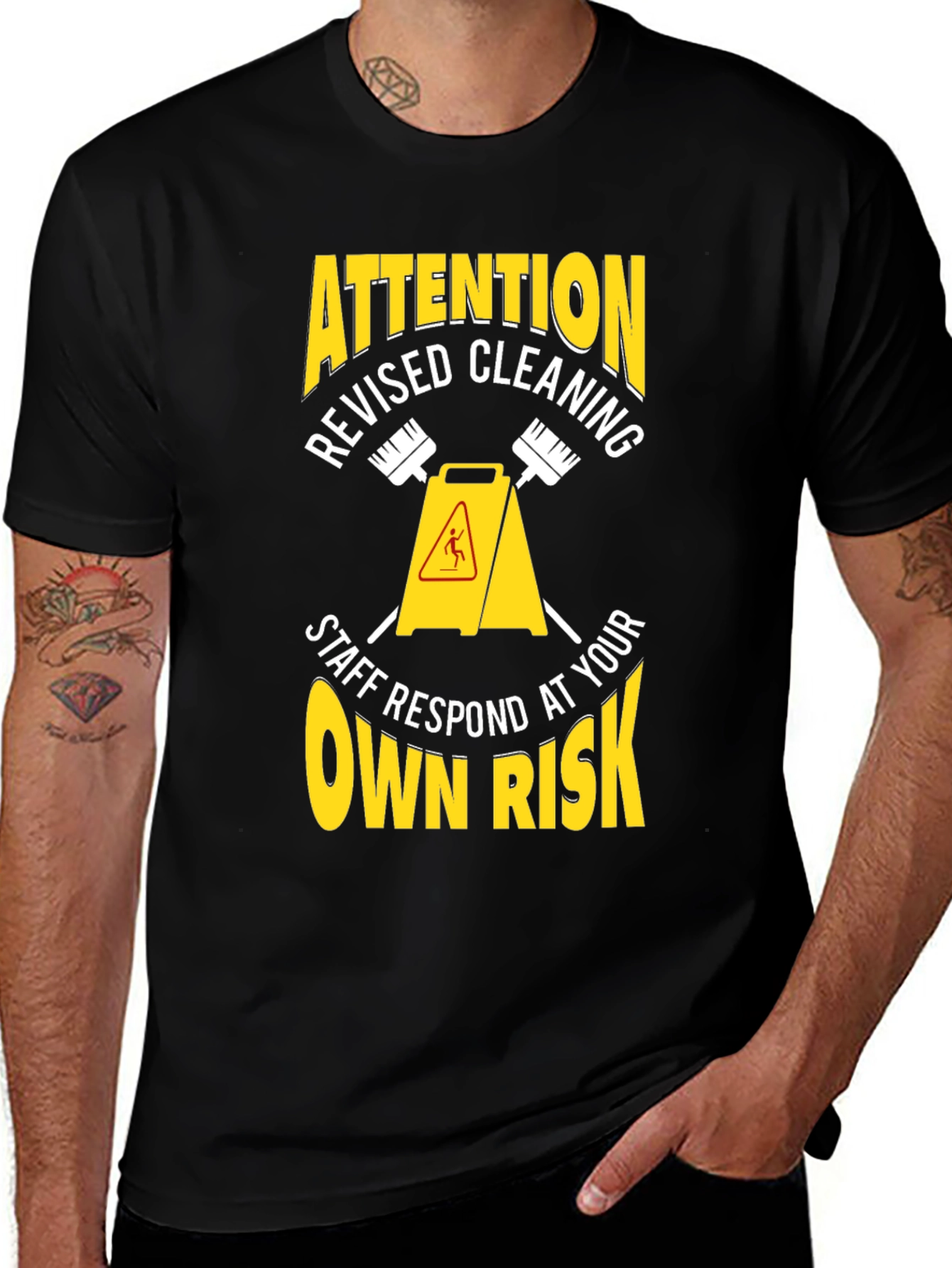 Attention Revised Cleaning Staff T-Shirt