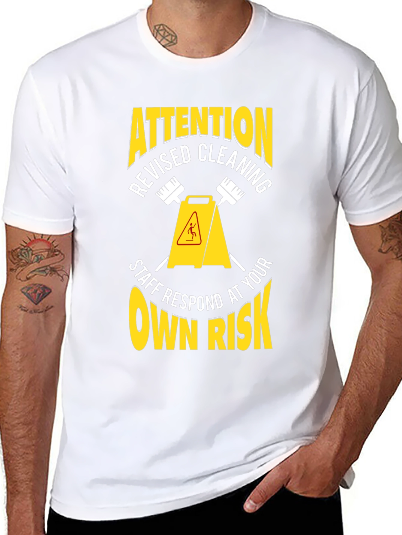 Attention Revised Cleaning Staff T-Shirt