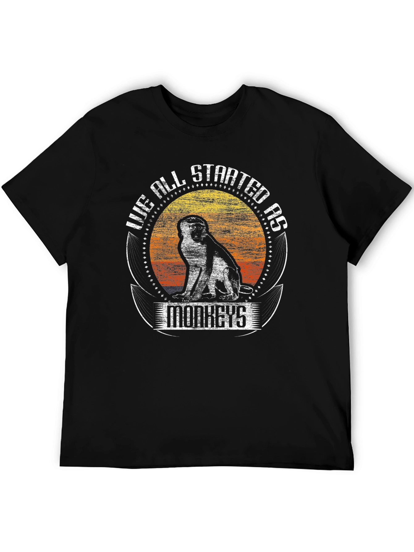 We All Started As Monkeys Graphic Tee