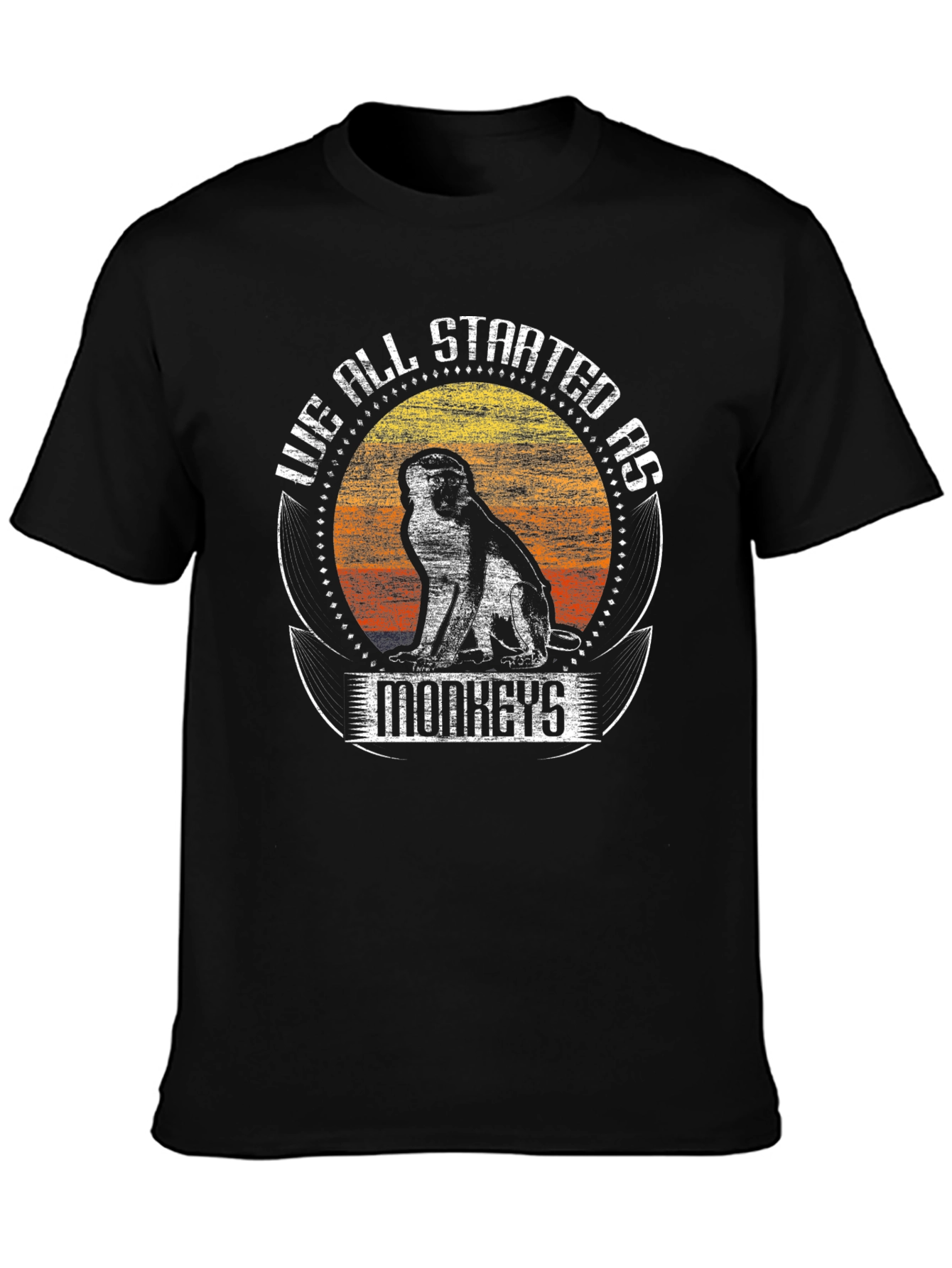 We All Started As Monkeys Graphic Tee