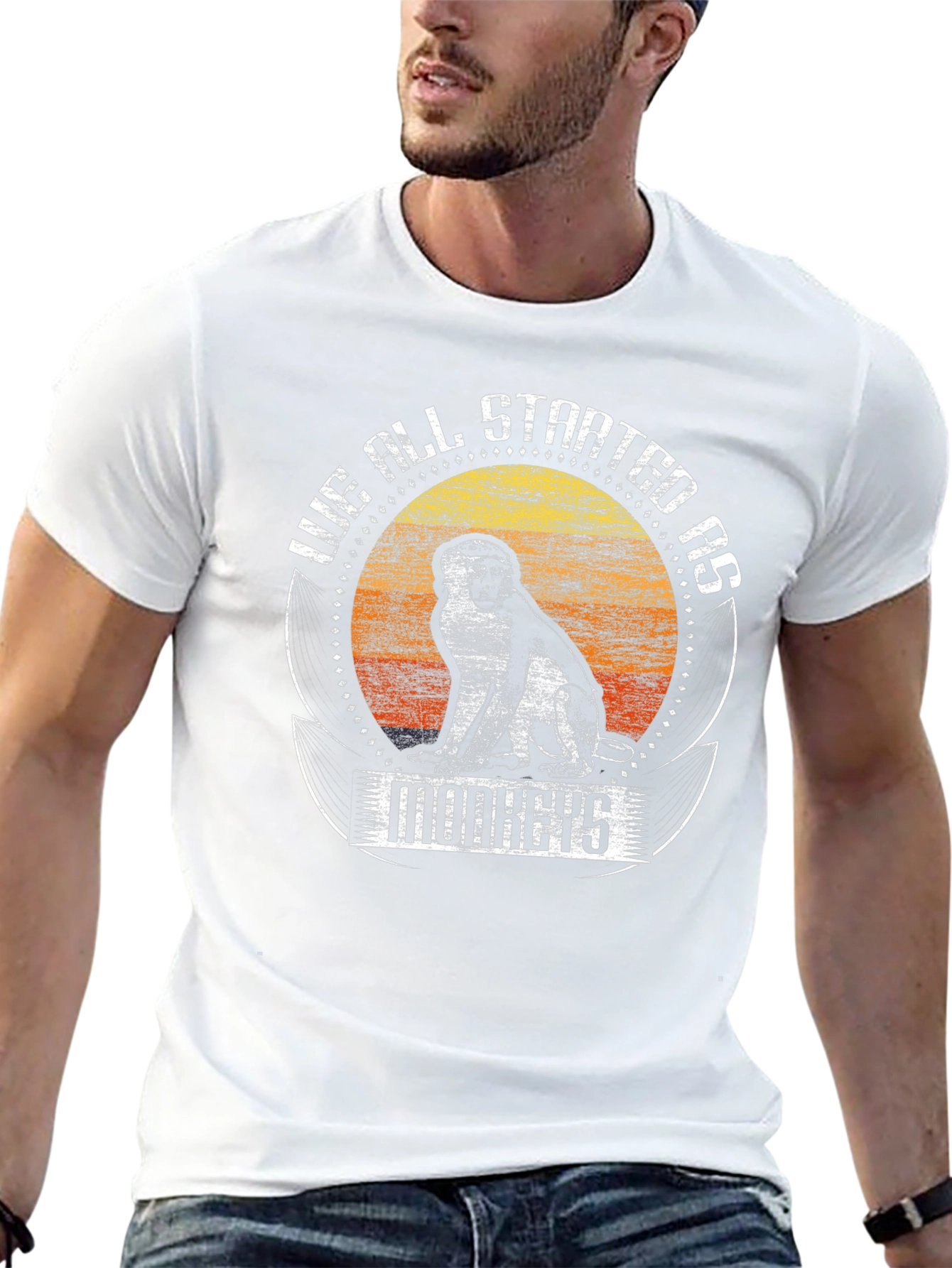 We All Started As Monkeys Graphic Tee