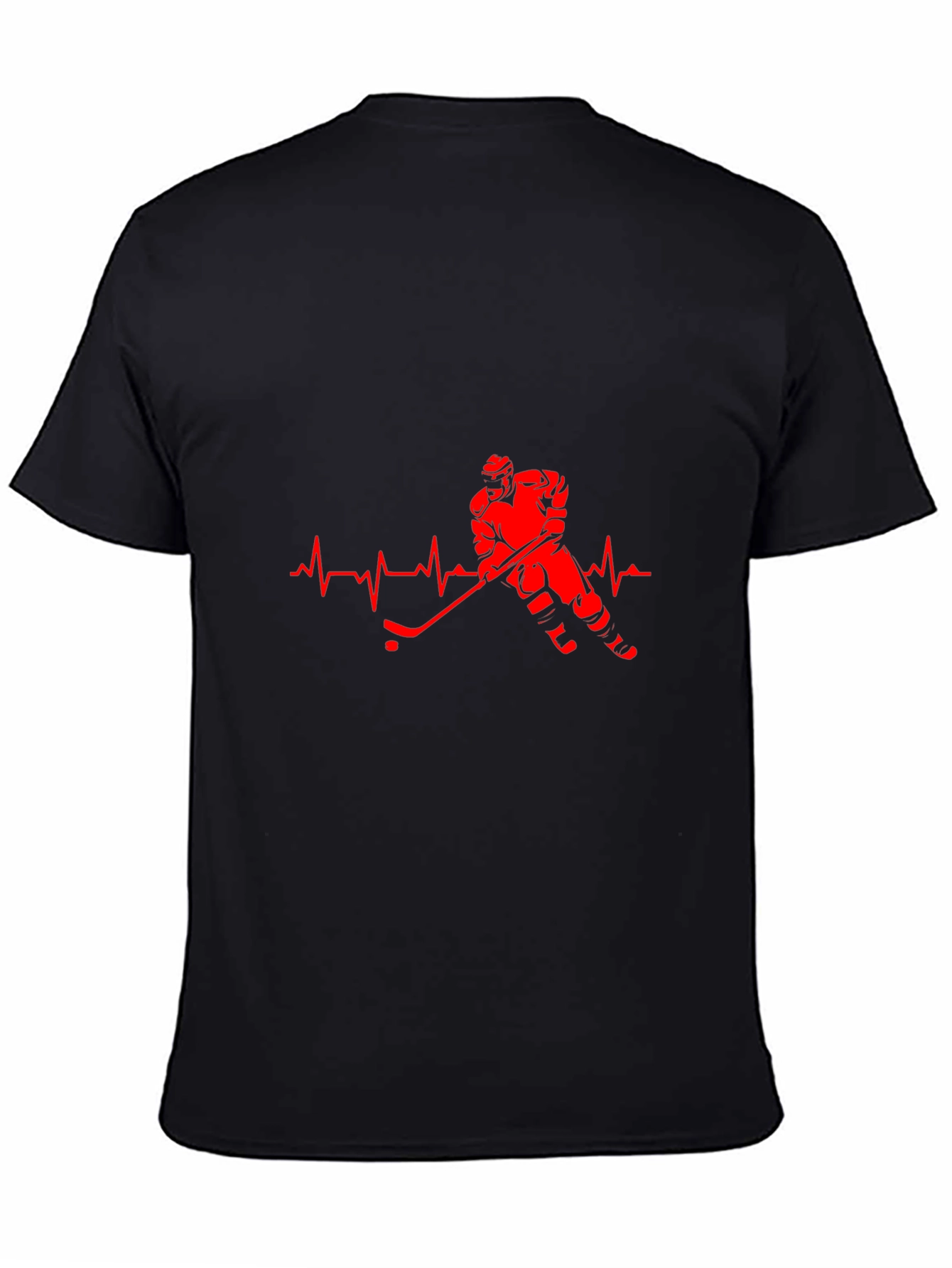 Hockey Heartbeat Black T-Shirt