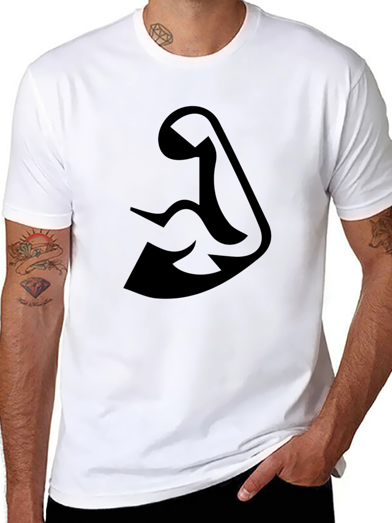 Black Arm Flex Graphic Tee