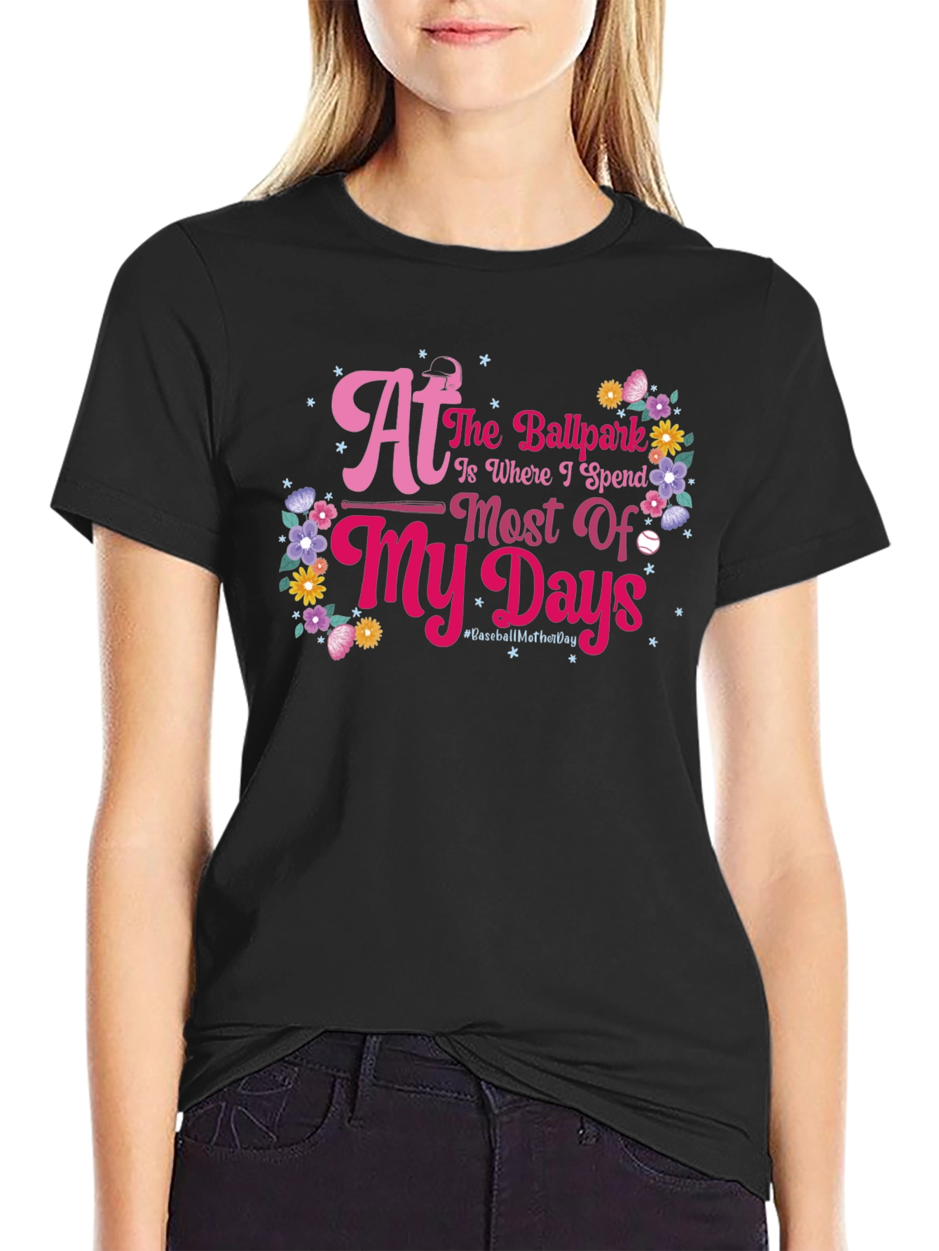 Ballpark Baseball Mothers Day T-Shirt
