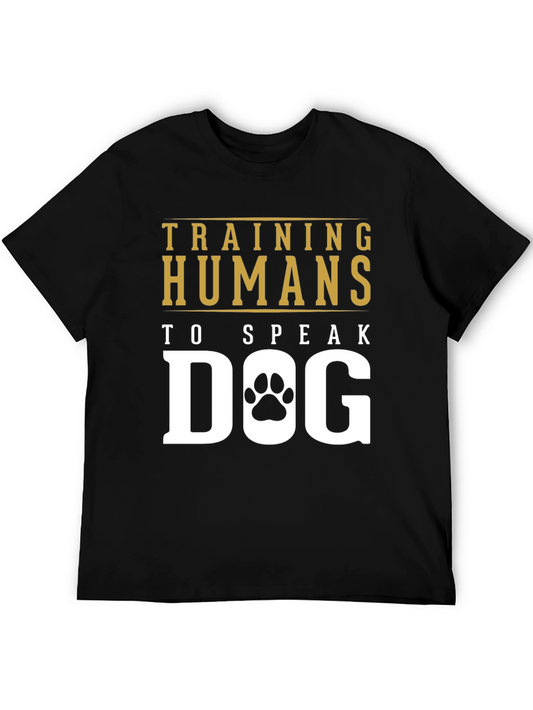 Training Humans to Speak Dog Black T-Shirt