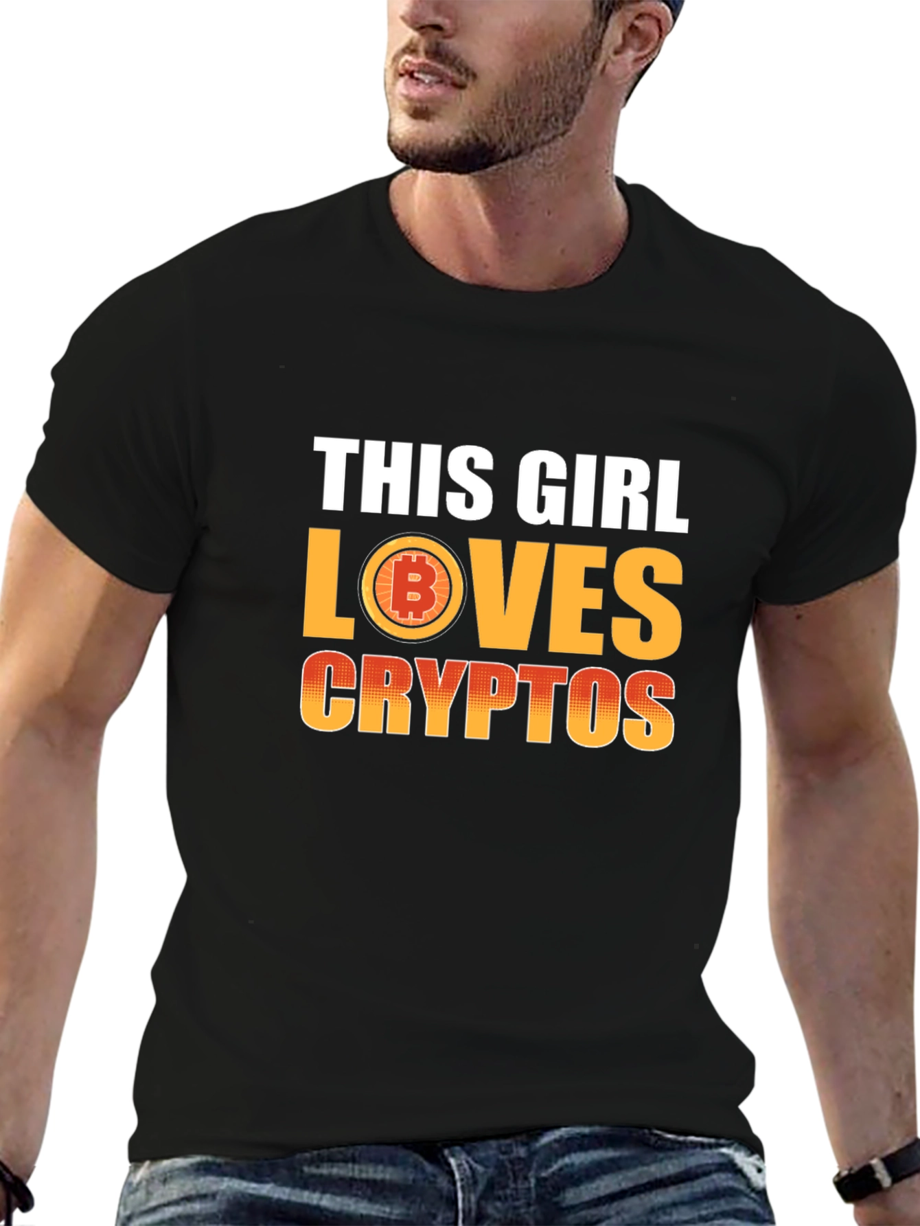 This Girl Loves Cryptos T-Shirt - Bitcoin Fan