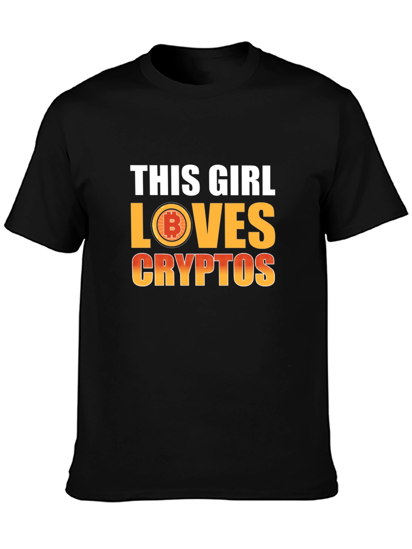 This Girl Loves Cryptos T-Shirt - Bitcoin Fan