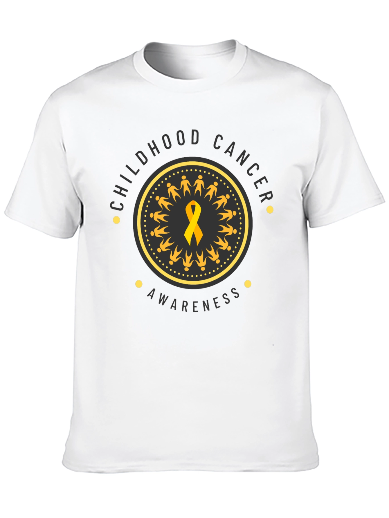 Childhood Cancer Awareness Ribbon Graphic T-Shirt