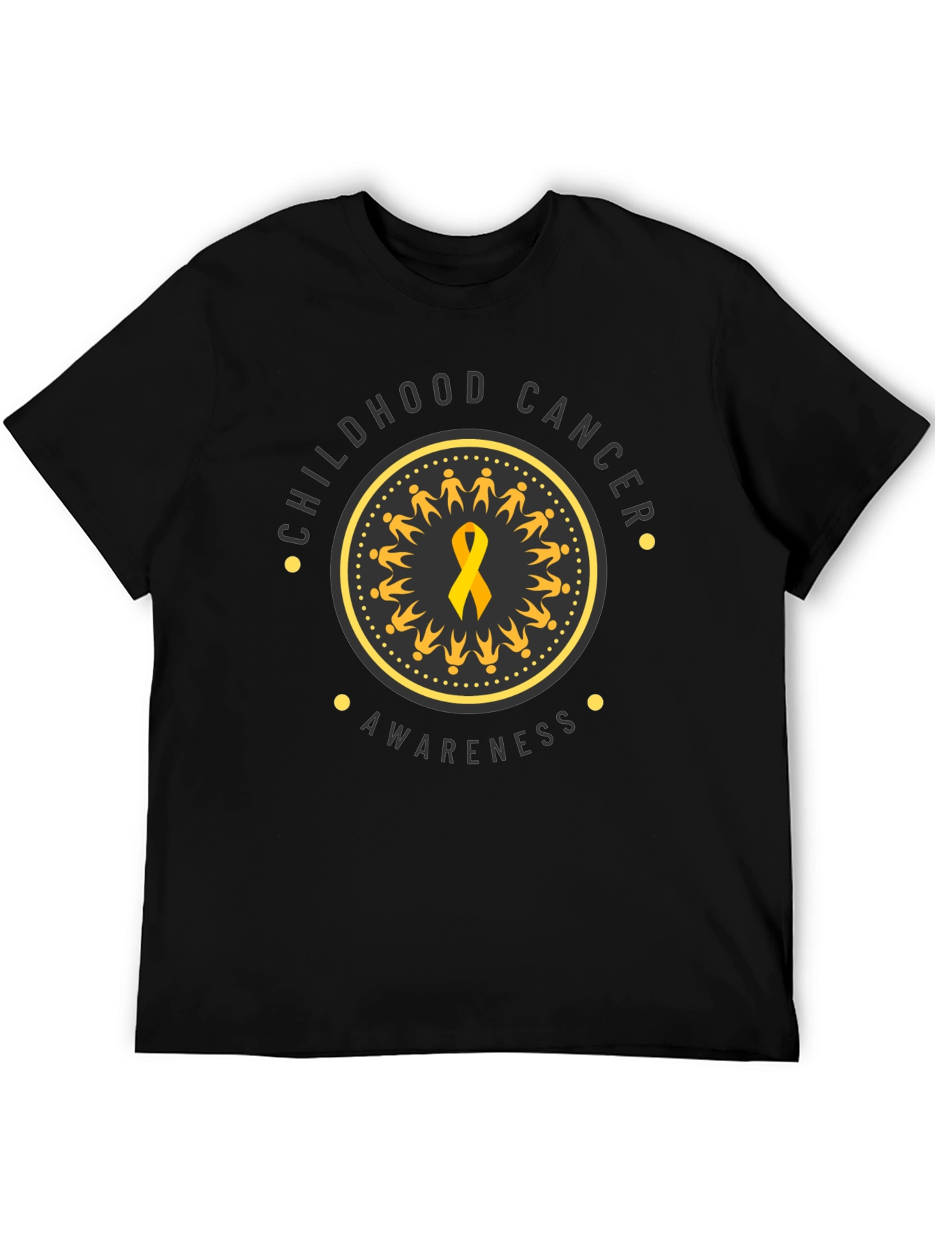 Childhood Cancer Awareness Ribbon Graphic T-Shirt