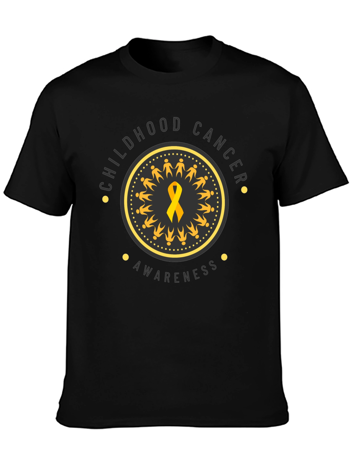 Childhood Cancer Awareness Ribbon Graphic T-Shirt