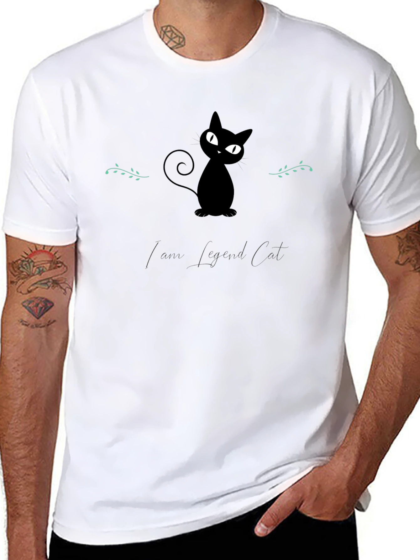 Black Cat Graphic Tee - Love Legend Cat