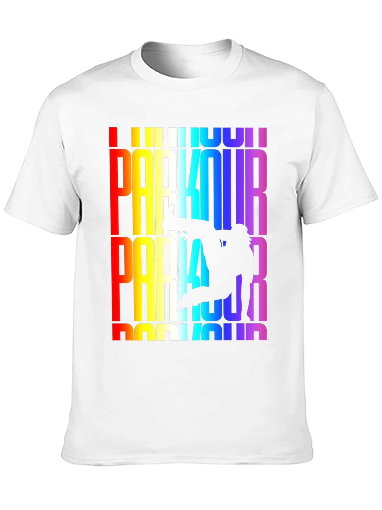 Rainbow Parkour Graphic Tee - Black