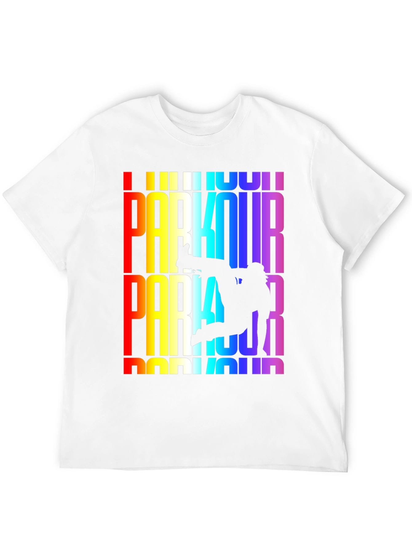 Rainbow Parkour Graphic Tee - Black
