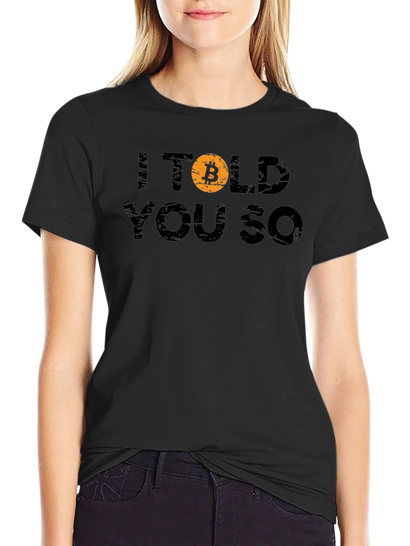 Bitcoin Crypto I Told You So Black T-Shirt