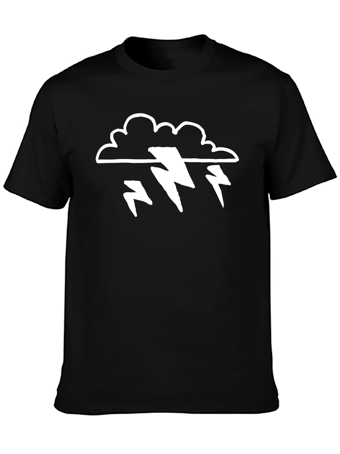 Storm Cloud T-Shirt - Lightning Bolt Design