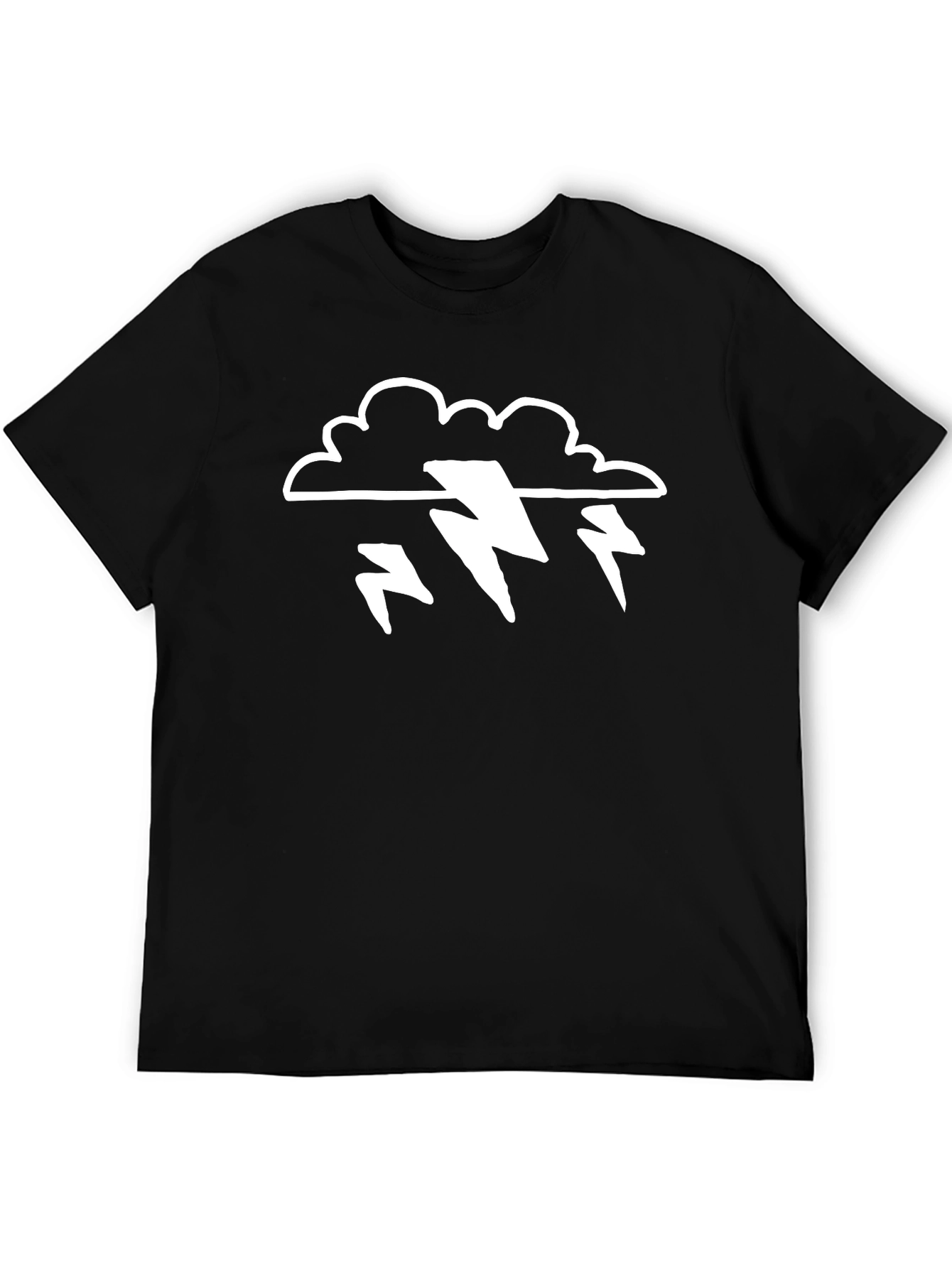 Storm Cloud T-Shirt - Lightning Bolt Design
