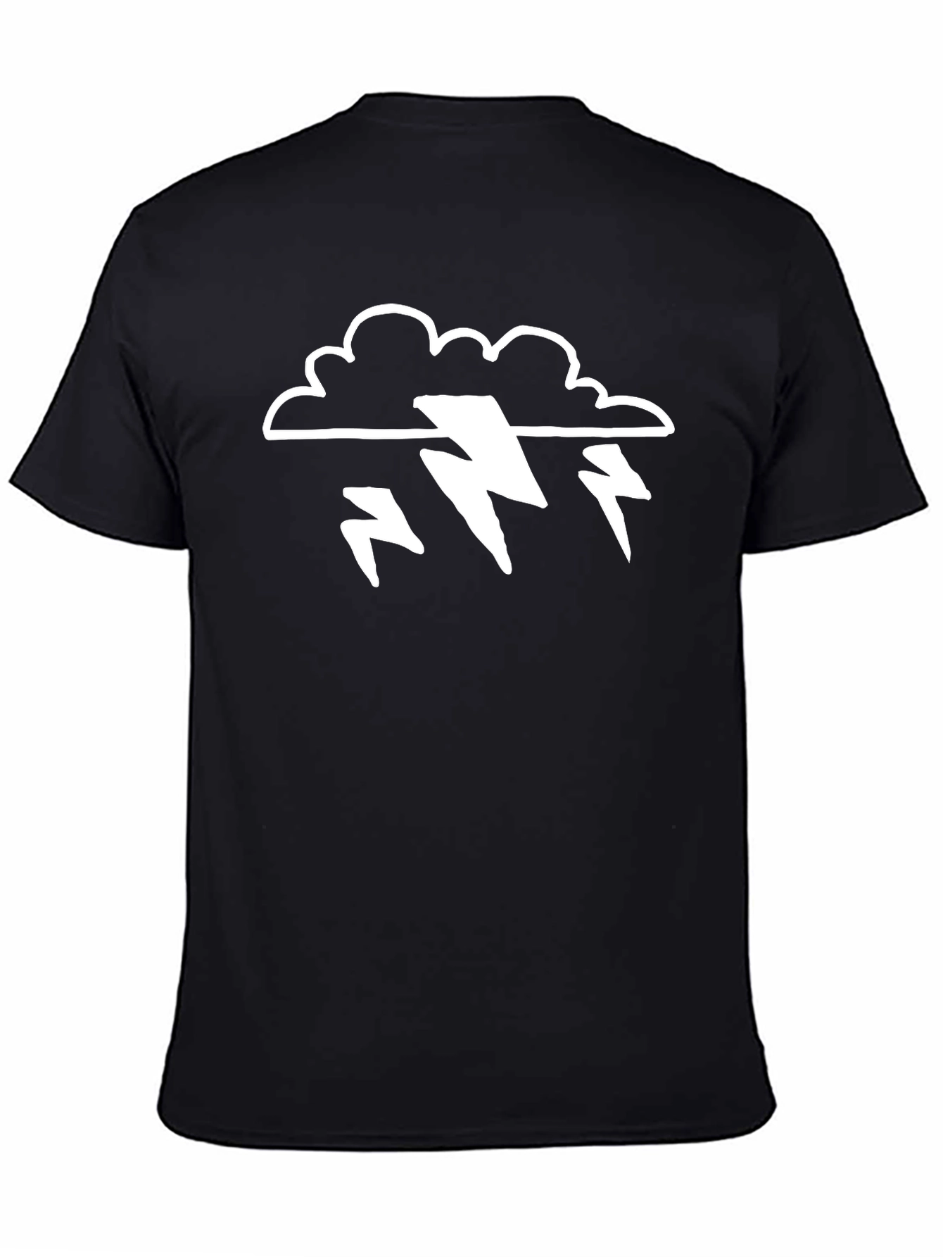 Storm Cloud T-Shirt - Lightning Bolt Design