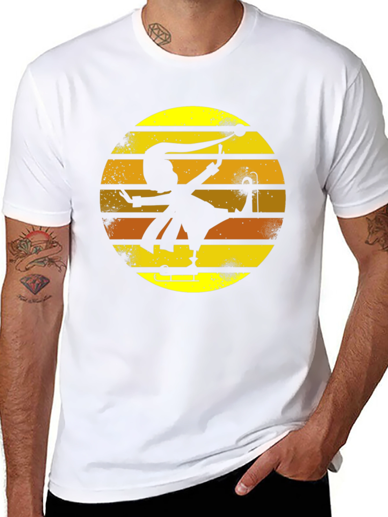 Retro Jester Silhouette Graphic Tee