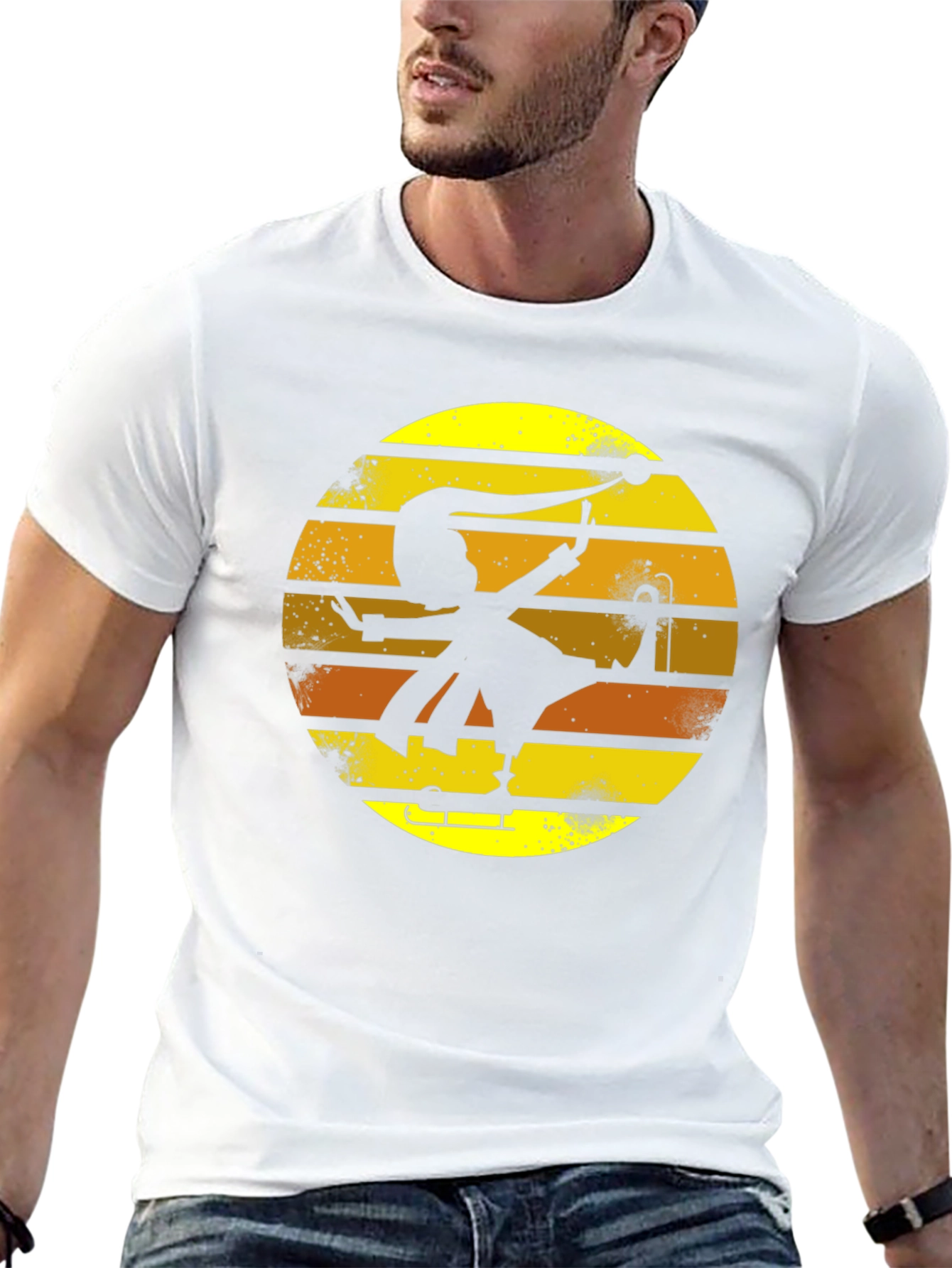 Retro Jester Silhouette Graphic Tee