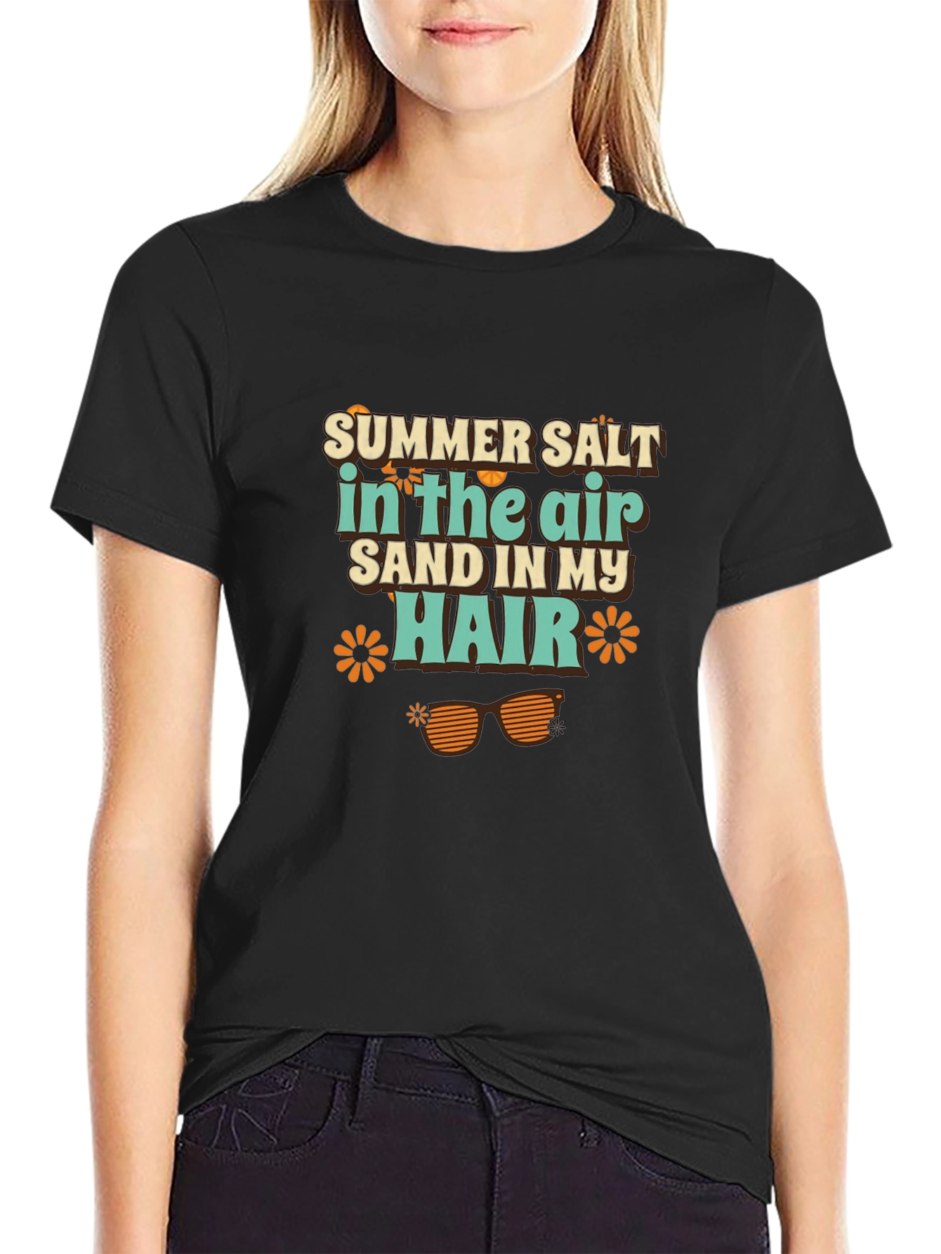 Summer Salt Sand Hair Graphic Tee
