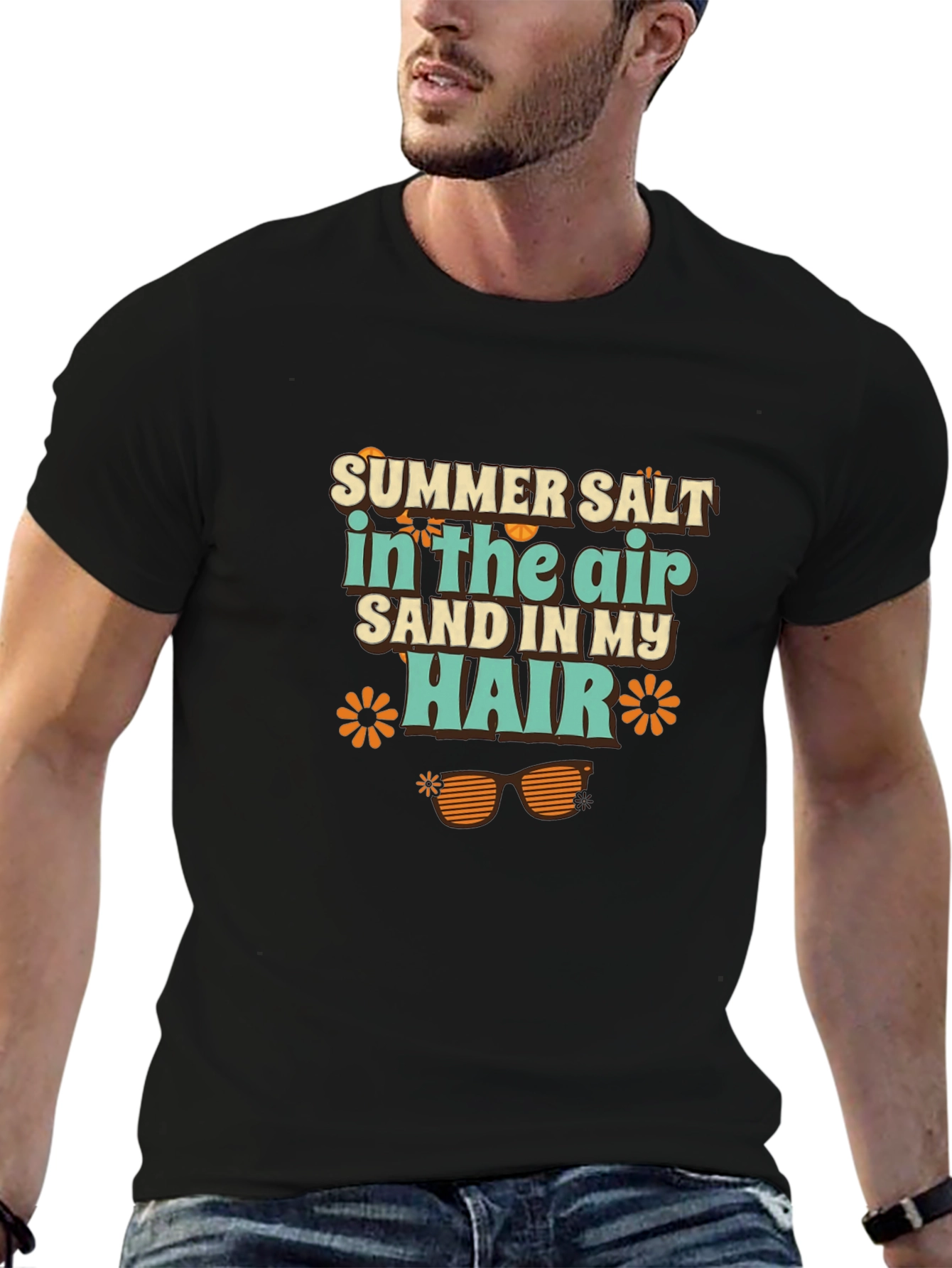 Summer Salt Sand Hair Graphic Tee