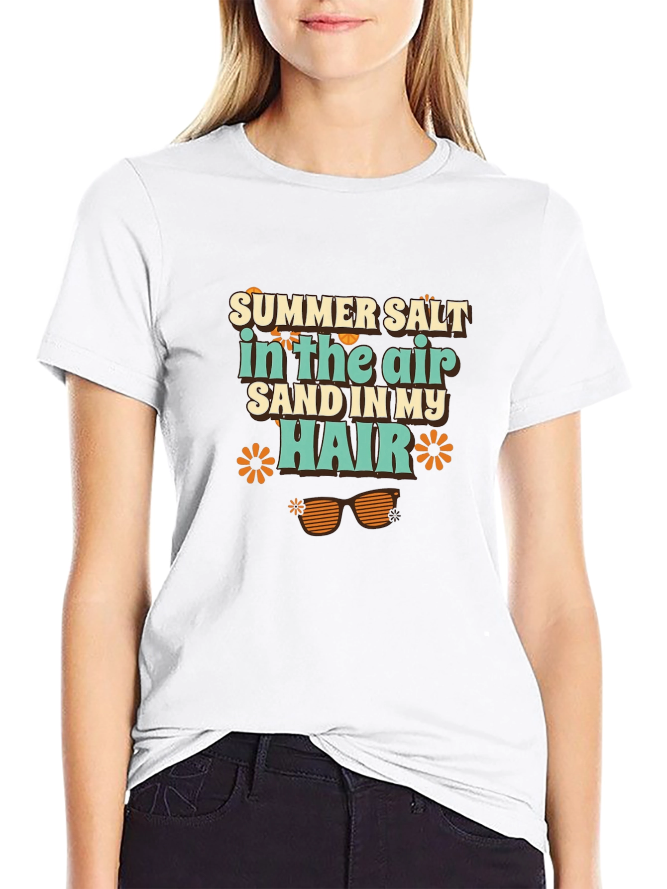 Summer Salt Sand Hair Graphic Tee