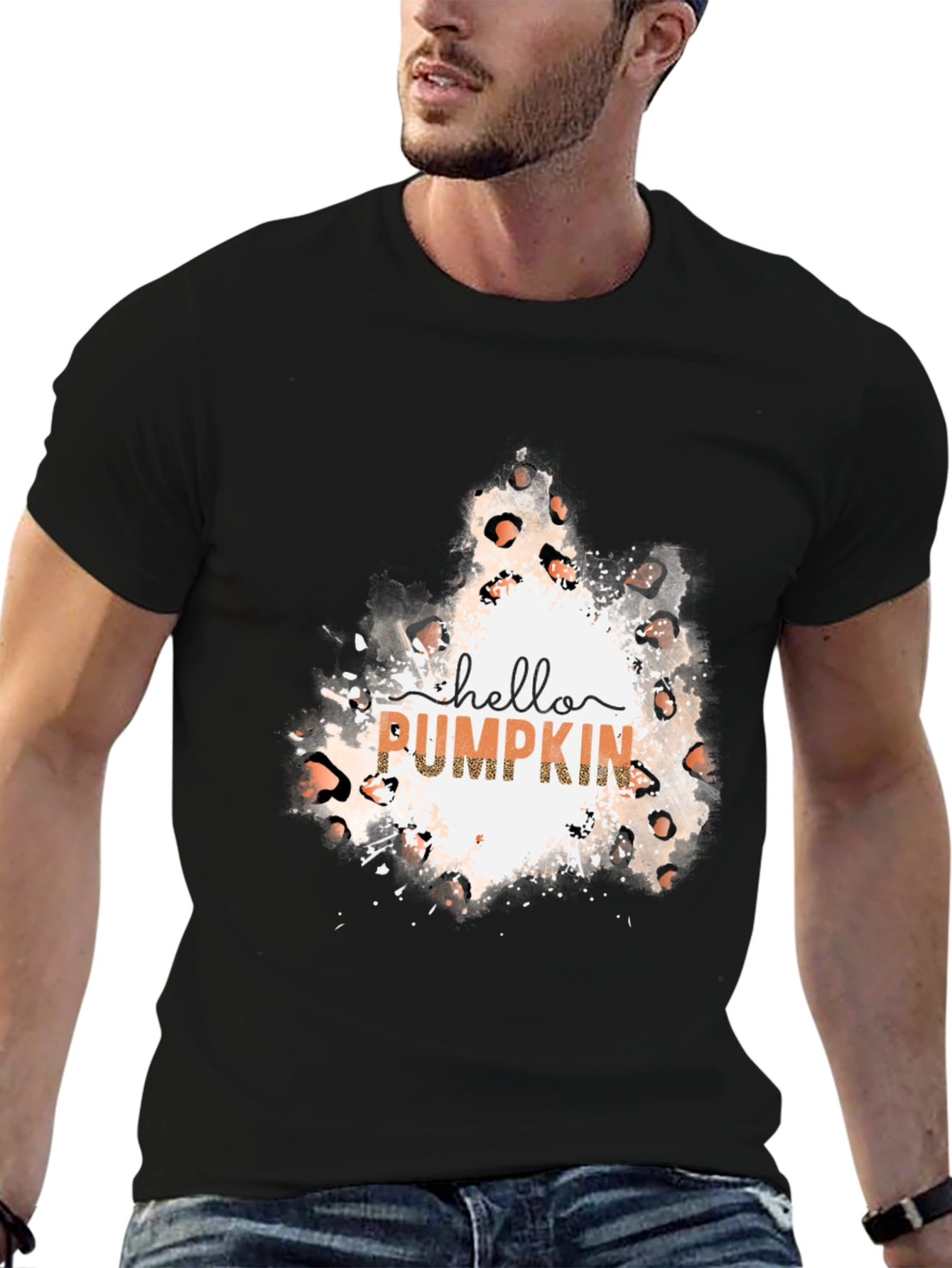 Hello Pumpkin Leopard Print Tee