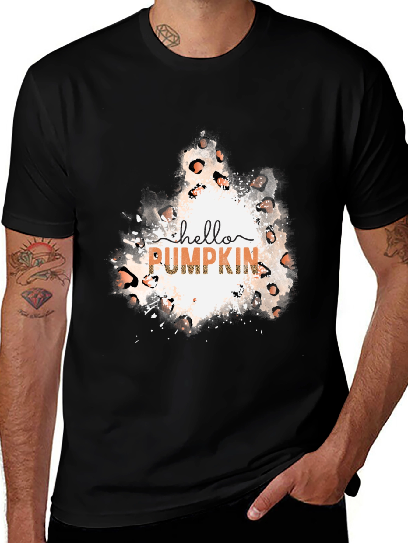Hello Pumpkin Leopard Print Tee
