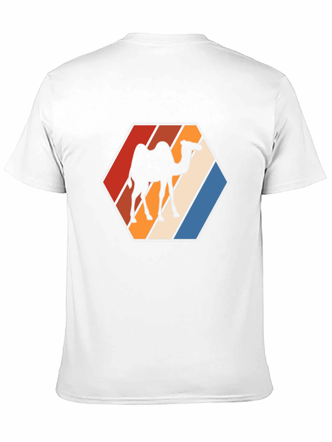 Retro Camel Hexagon Graphic T-Shirt