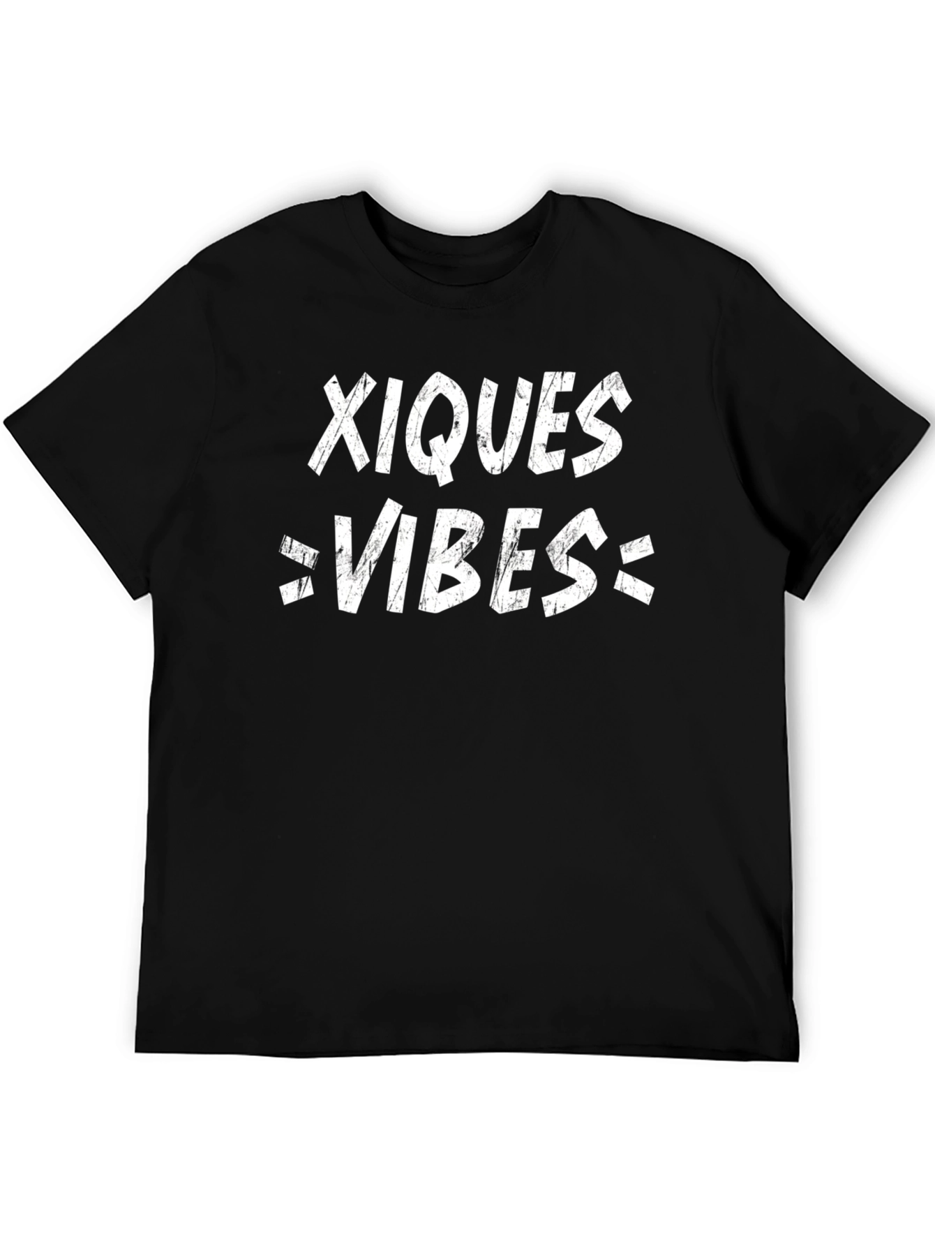 Xiques Vibes Graphic Tee - Casual Black T-Shirt