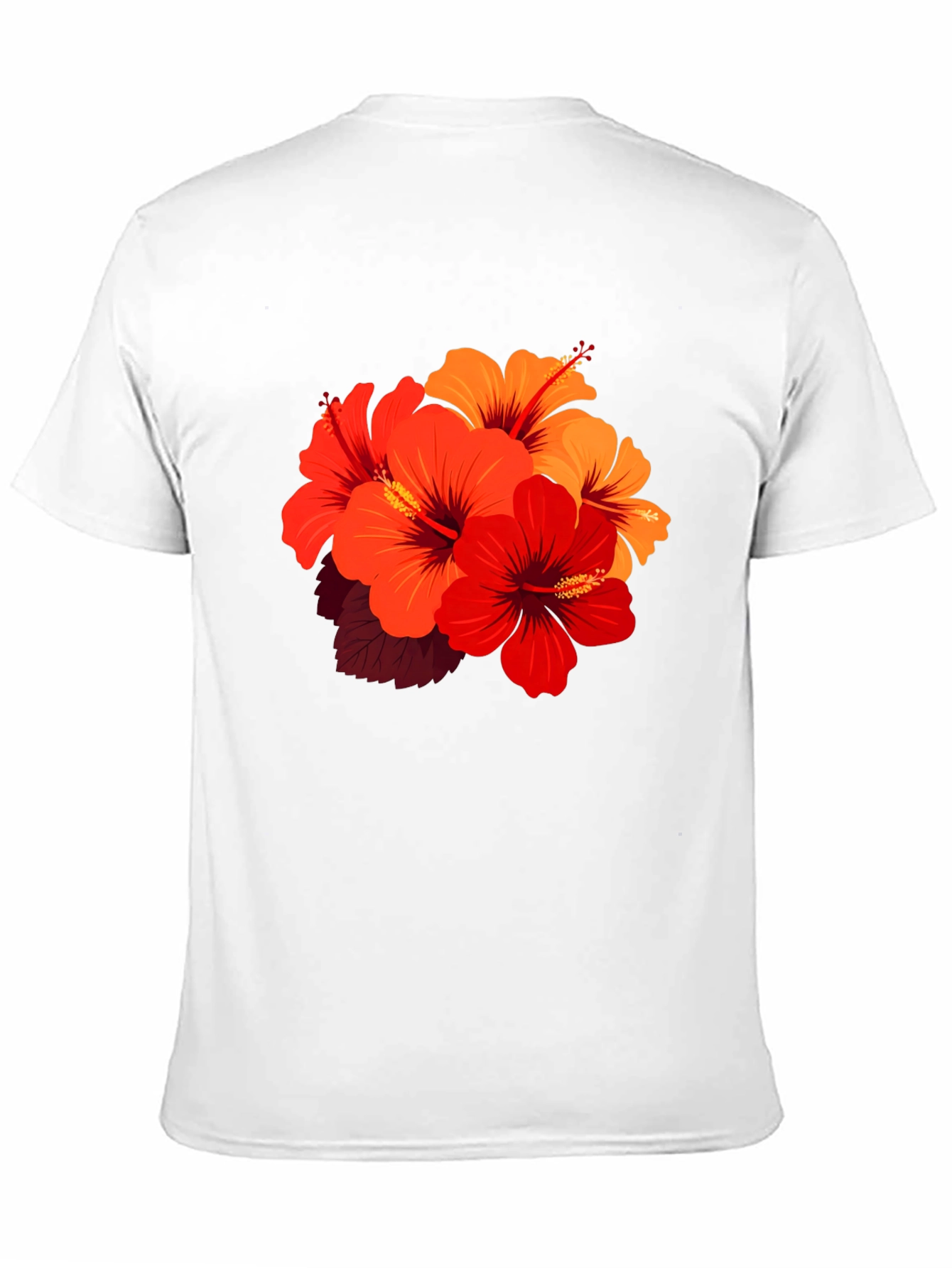 Floral Hibiscus Graphic Black T-Shirt