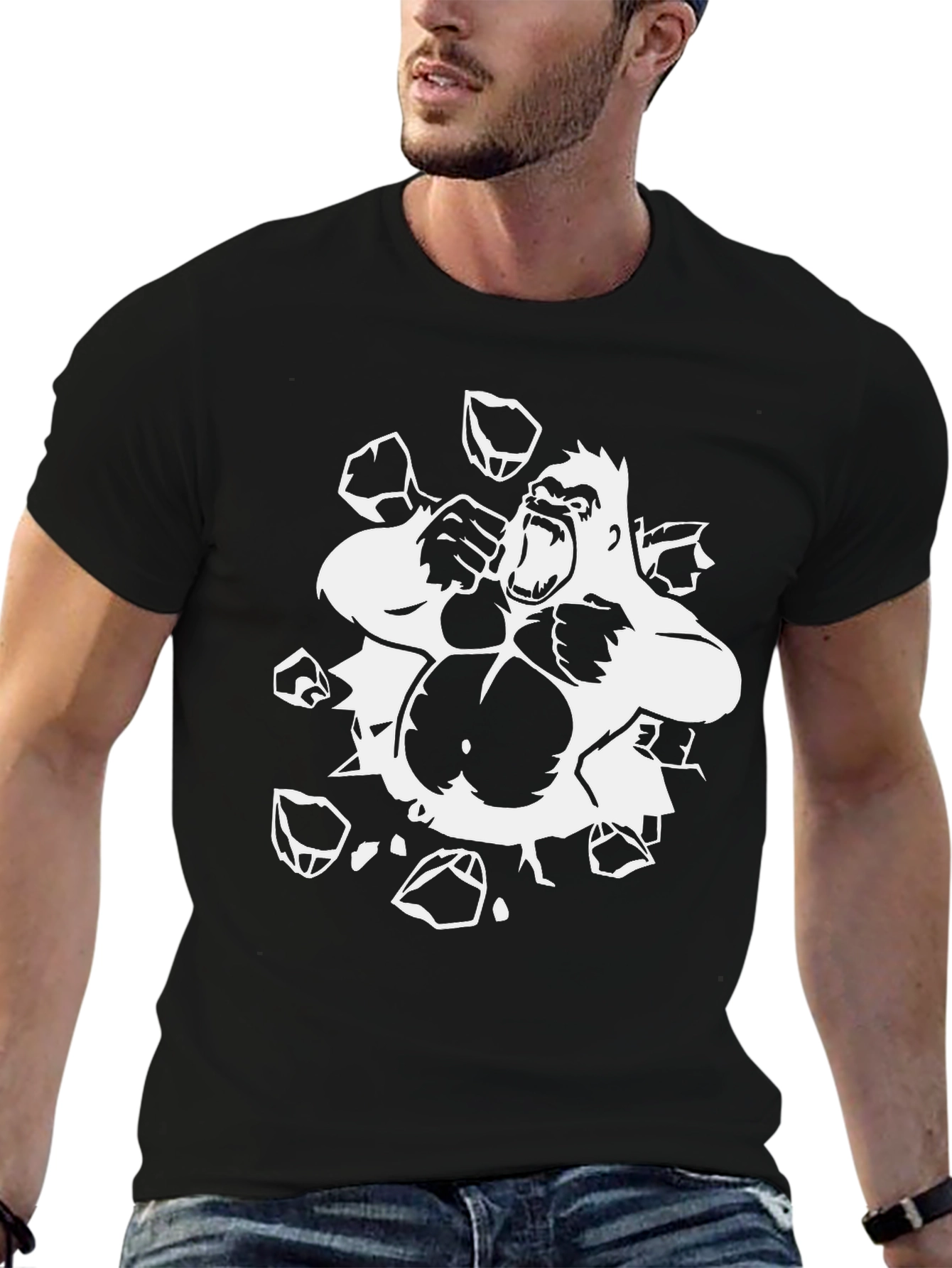 Gorilla Smash Black T-Shirt